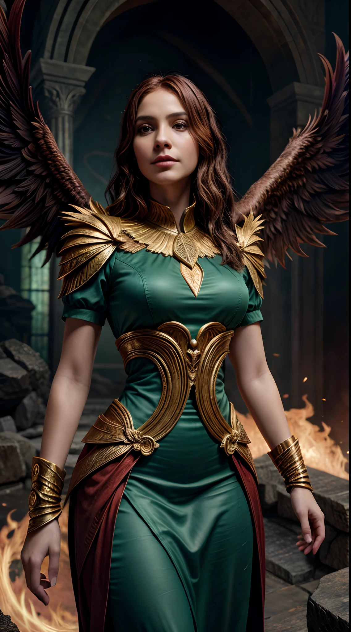 Imponente Phoenix Reborn,8k arte conceitual, Realismo, by Mappa Studios, obra-prima, melhor qualidade, Arte Oficial, illustration, Linha clara, (Fresco_cor), perfect compositio, Absurdo, fantasia, focado