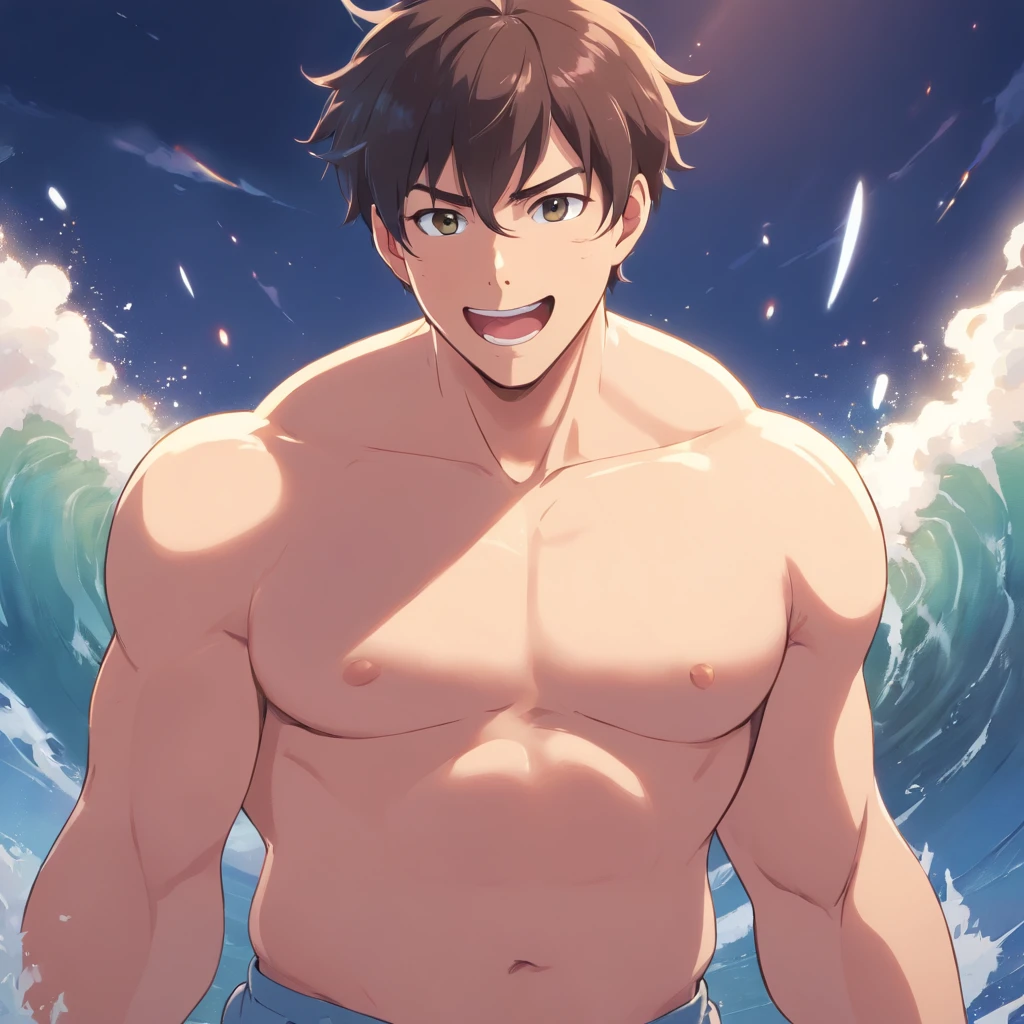Um homem de soco, with gym clothes, cabelo loiro, standingn,training intensely in a bodybuilding gym:1.3, corpo inteiro:1.2)