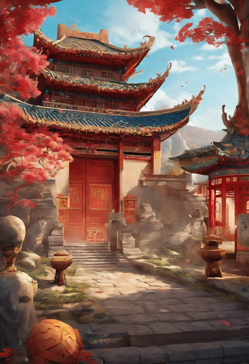 Stable Diffusion prompt: "An artwork that represents the beauty and essence of China, combining traditional elements with a modern touch and illustrating the heart and soul of the country.

Tags: Illustration, poster design, Eastern style, ancient city walls, magnificent palaces, the Great Wall, modern skyscrapers, intricate patterns, juxtaposition of ancient and modern scenes, heartbeat.

Image Quality: (best quality:1.2), ultra-detailed, realistic:1.37, HDR, UHD, studio lighting, ultra-fine painting, sharp focus, physically-based rendering, extreme detail description, professional, vivid colors, bokeh.

Artistic Style: Illustration, Eastern style, concept artists."

Color and Tone: Vibrant and rich colors, with a mix of red walls and yellow tiles, as well as blue and white elements. The color palette should reflect the traditional and cultural aspects of China, while also incorporating modern technology elements, such as 5G base stations.

Lighting: Incorporate natural lighting that illuminates the scene, showcasing the beauty of the architecture and the contrast between ancient and modern elements.

Note: Please remember to follow the prompt format guidelines and avoid adding unnecessary explanations or sentences.