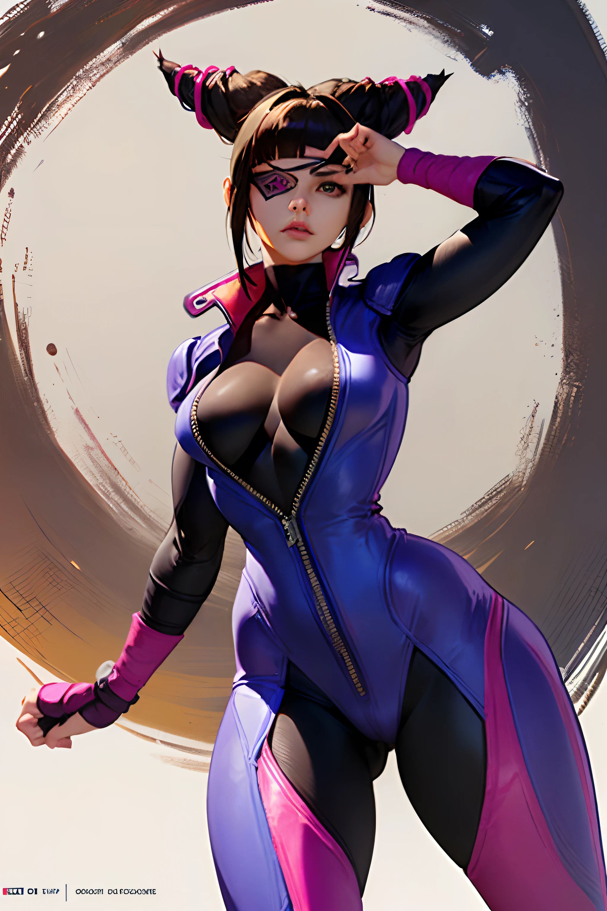 ((30 years old, a woman)),(oval face),attractive mature lady:0.4,(medium breasts),(detailed face and eyes:0.5,beautiful eyes),
shiny eyes,(an extremely delicate and beautiful),parted lips,skindentation,((feminine)), photorealism,duck mouth,(high resolution),
thigh:0.2,,8k uhd,HDR,extremely detailed CGunity 8k wallpaper, hooked nose,
JuriMS , sfv, hair horns,Eye patch over "left" eye,