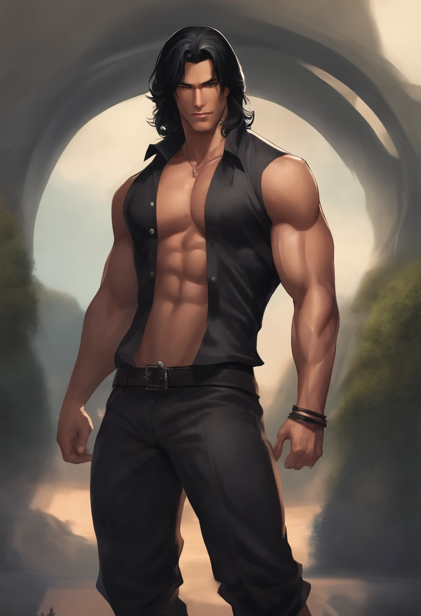 Exquisite 8K ultra-detailed CG artwork of an Arabic 20-year-old model with tousled hair, exuding a muscular physique and radiating confident attitude, dressed in a white sweater with perfect posture, set in a breath-taking scene that accentuates the model's striking features. --auto --s2