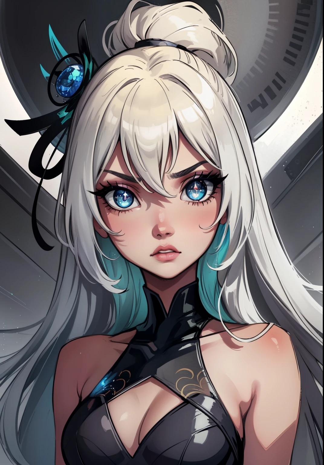 beautiful detailed eyes, longeyelashes, intense gaze, vibrant and piercing color, sparkling with emotion, mesmerizing and captivating, hypnotic depth, mysterious allure.