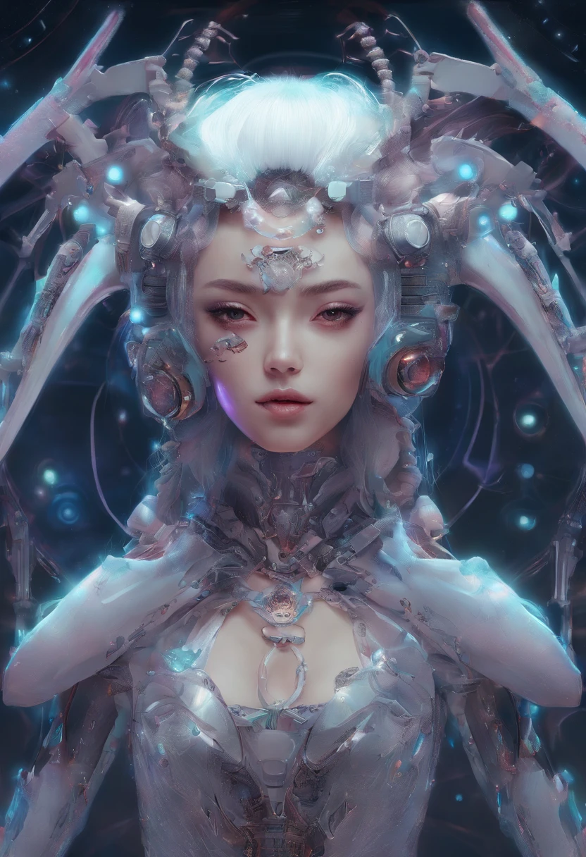 NSFW masterpiece,(best quality)Giant Cyberpunk Female Mechanical Titan,Evolution Future Tech Titan, a marble breast prosthesis assembled from giant mechanical structural modules,Dungeon ruins on apocalyptic cloudy day and night,The cracked skin shell of a jewel-encrusted mechanical breast implant,Heavy exoskeleton fantasy technology evolution mecha,Dark fantasy art rendering,Standing on the smoky ruins,Dark swamp atmospheric fog special effects,