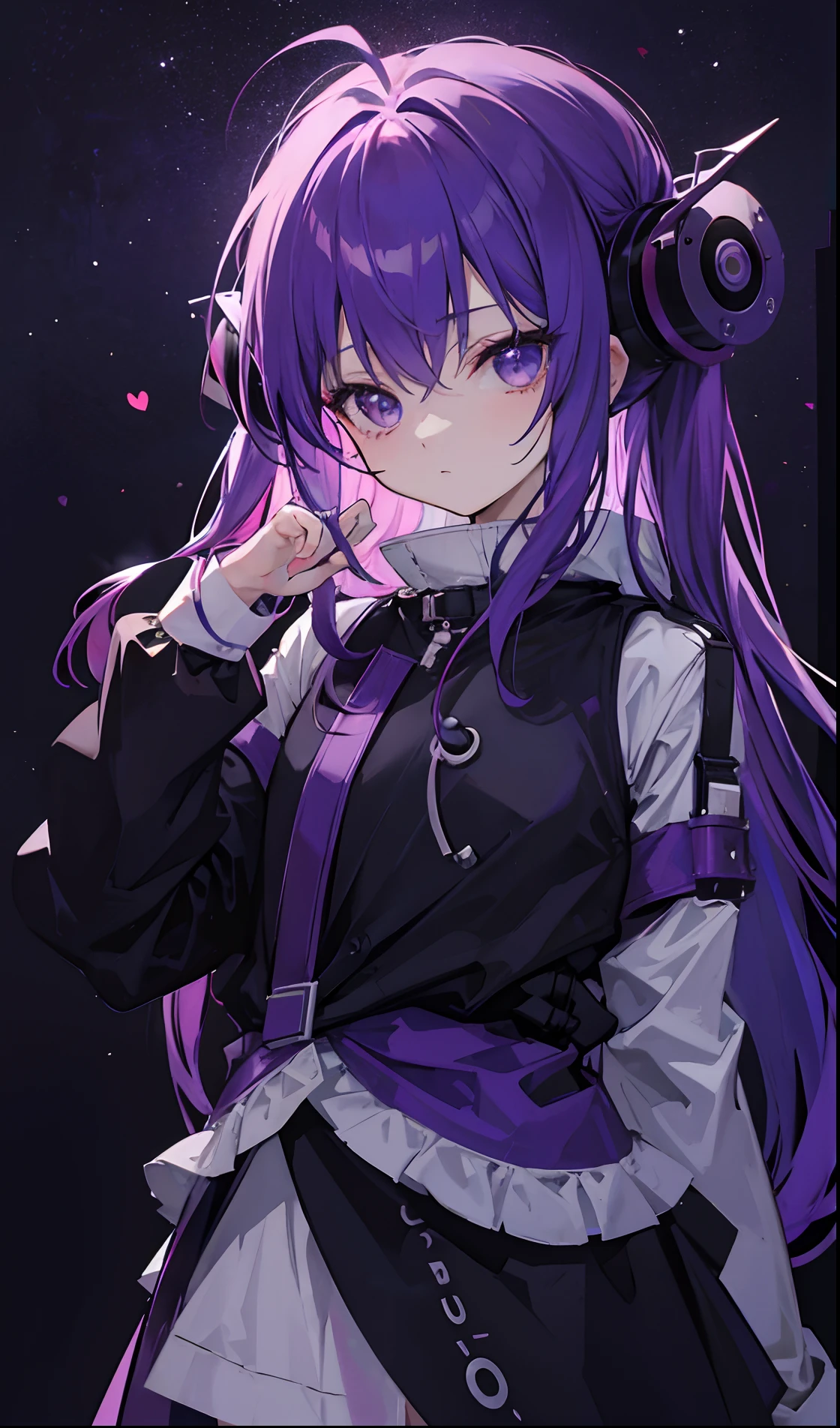 Deep purple-haired mad scientist，Sick loli