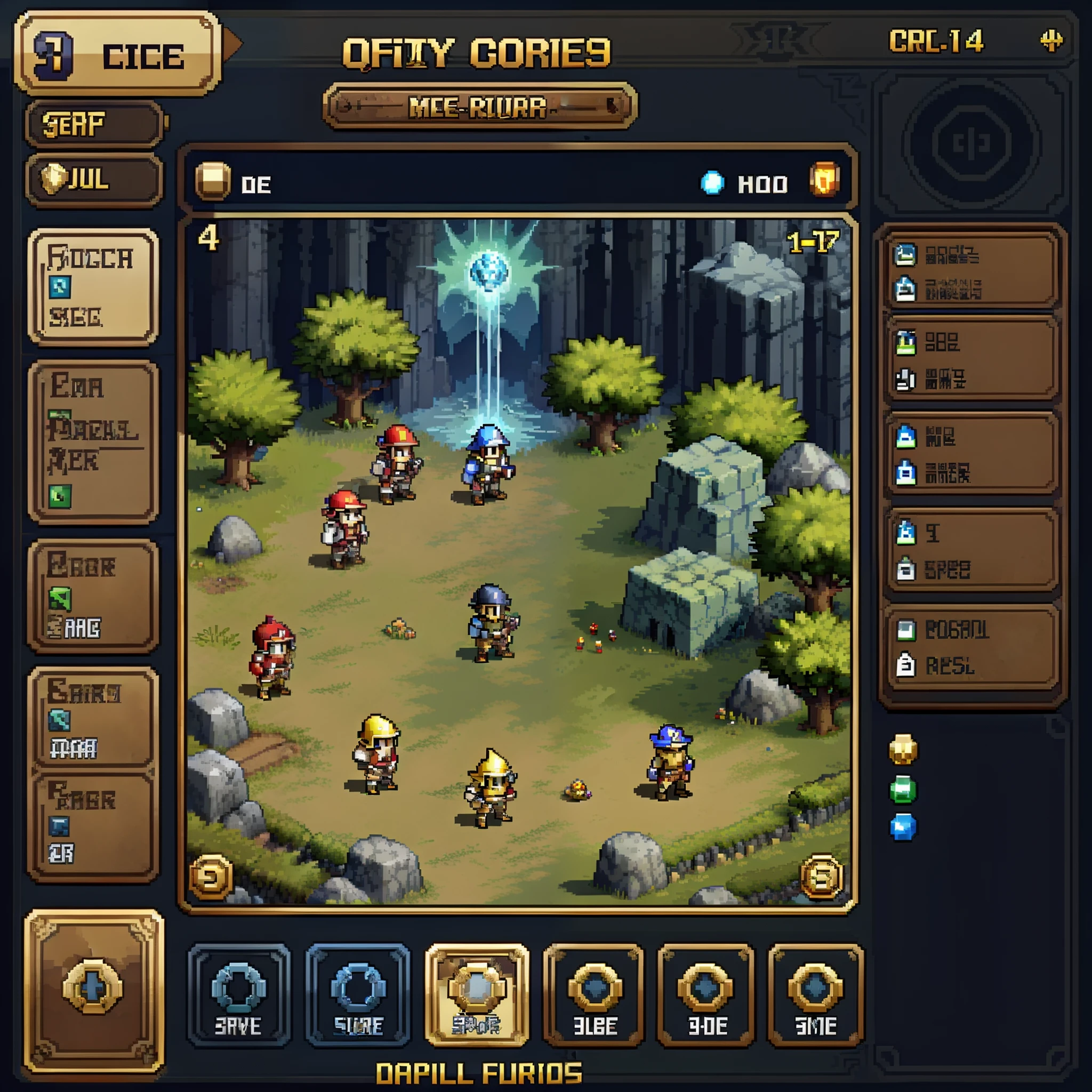 pixel art, RPG game, character chip,