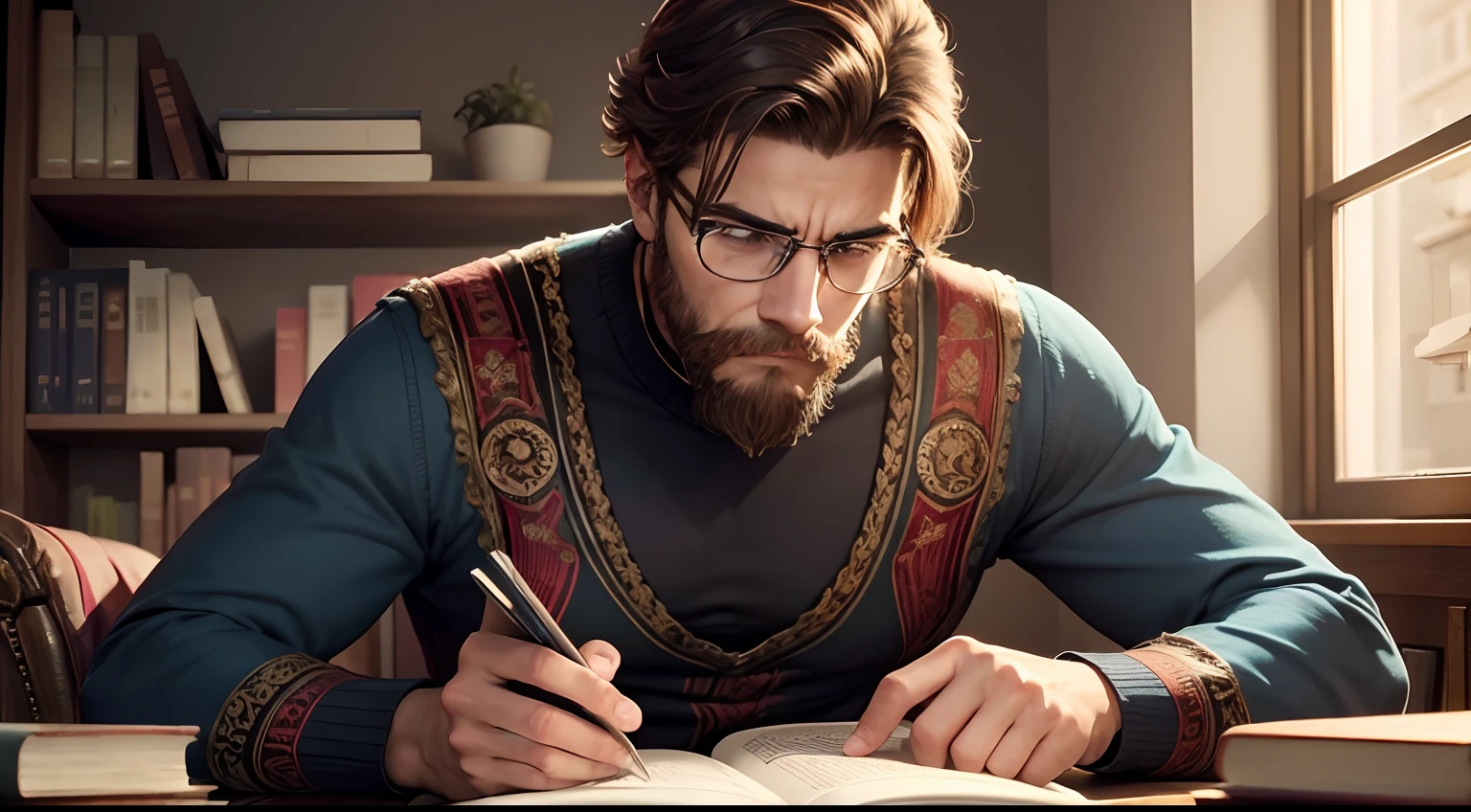 homem idoso lendo um livro, stoic