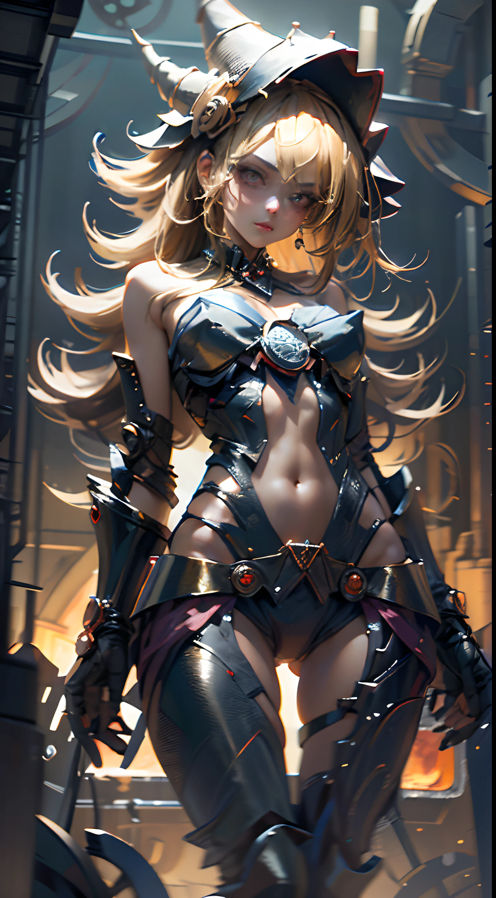 NSFW dark magician girl, Cubierta de cristal, Parte superior del cuerpo, Disparo lateral, Color alternativo, Obra maestra, detailed illustration, realista, Pixiv Calidad superior, exquisito, {{{linda 1chica dark magician girl}}}, Super beauty merging with the machine, Elaborate shabby chic pattern, Mujer hermosa y brillante, Half of my body is made of machine, Cuerpo de vidrio transparente, The machine inside is transparent, cinematic lighting, Dynamic Angle, dynamic  pose, Mundo de Cristal, Profundidad de campo.