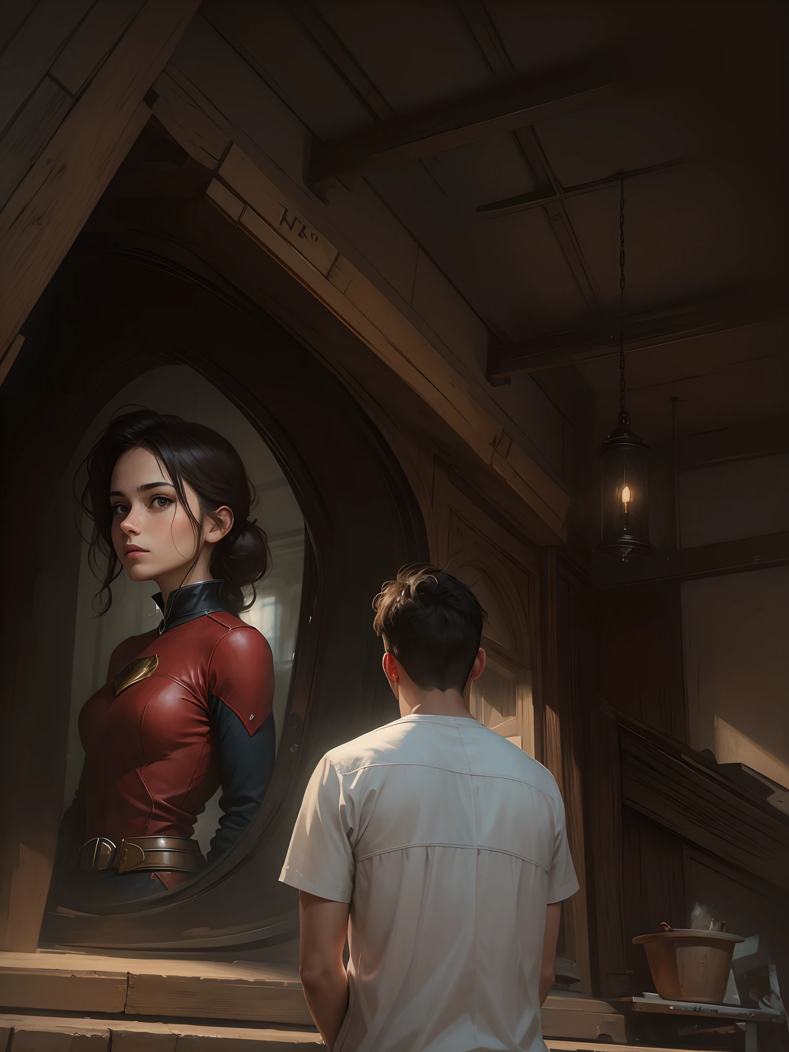 Portrait of a hero , background change