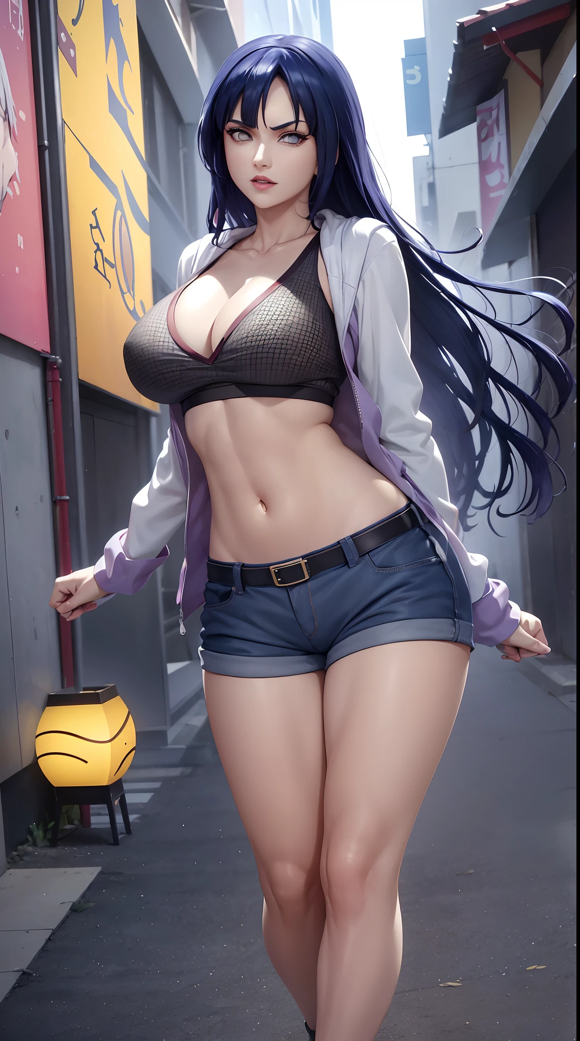 Hinata Hyuga, dancing on Tik Tok, making videos dancing, extremamente sexy, rebolando, usando uma roupa curta, jeans, blogueira, curtidas, uwagi, tiktok, bunda grande, pernas grossas Fitness, olhos lindos, boca vermelha, provocante, 8k