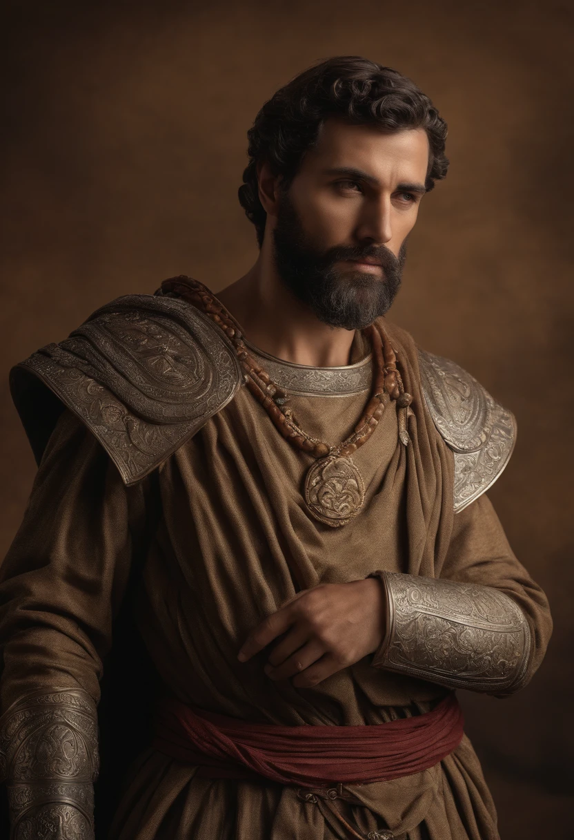 Homem stoic, epic, estoicismo, stoic, imagen de corpo inteiro com romano grego, with historical clothes, similar to Mark Aurelius, a perfect copy of Mark Aurelius, photo of Mark Aurelius antiquity, obra prima, obra-prima) (8k high resolution) (melhor qualidade) (Ultra Definition) (Ultra realista)(Foto RAW) (Foto realista) (imagem escuro