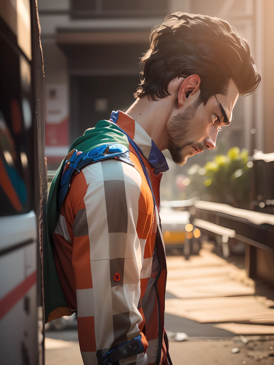 Sad boy , handsome face ,dragonball z, 8k,ultra realistic