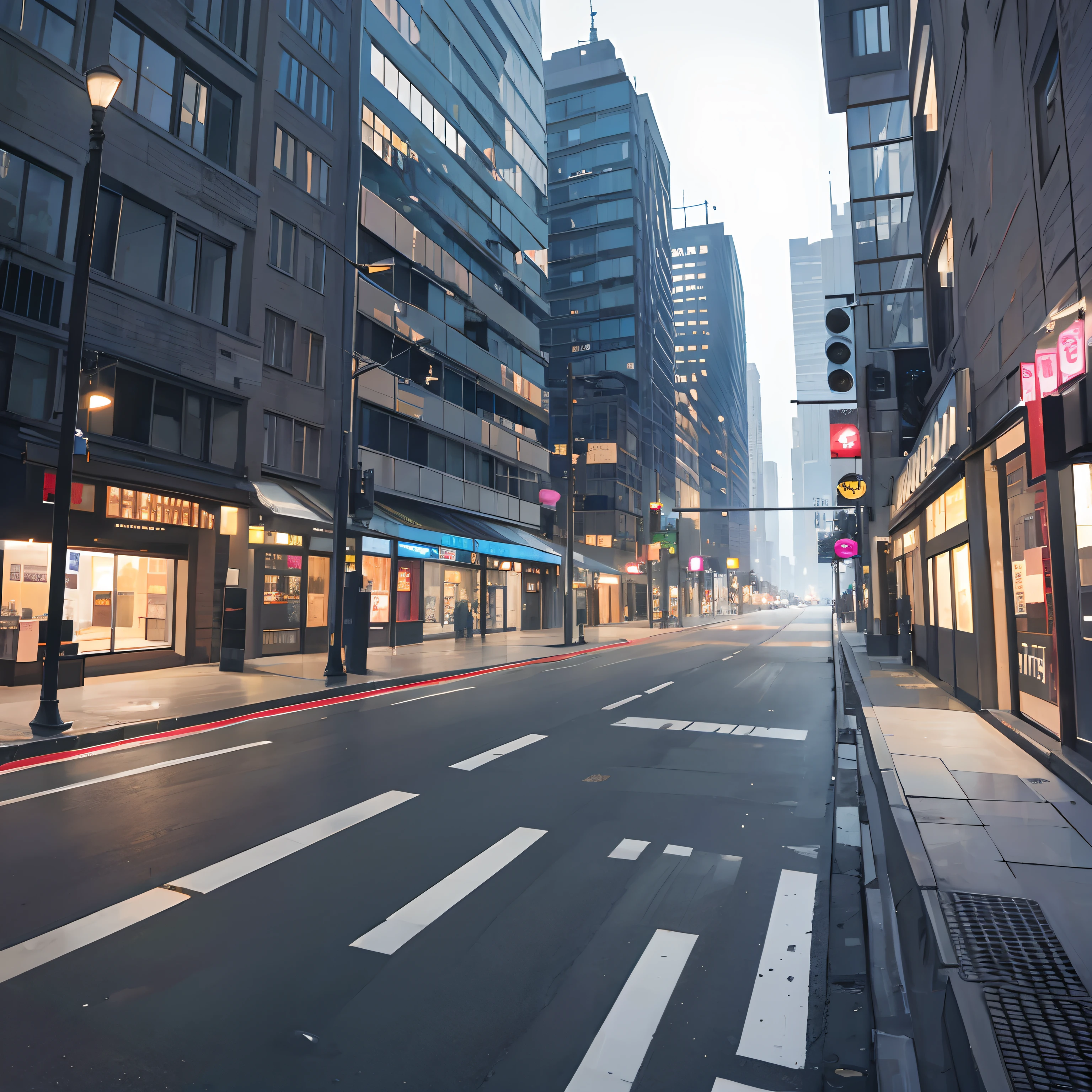 Beautiful city scene, street, gray city, ultra sharp, hd, 8k, manners, beauty, cuteness,  beautiful and attractive city, gray sky, roads