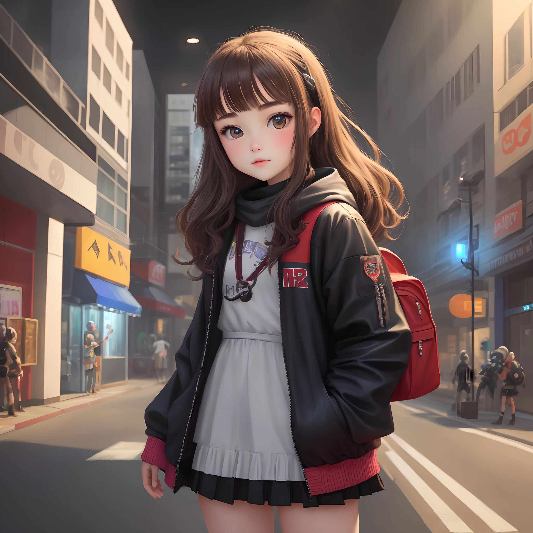 Sci-fi,s girl,Pixel wind