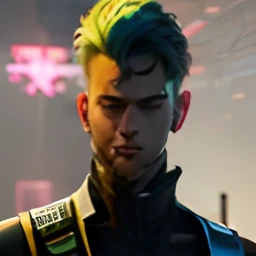 Change background cyberpunk handsome boy realistic face 8k ultra realistic