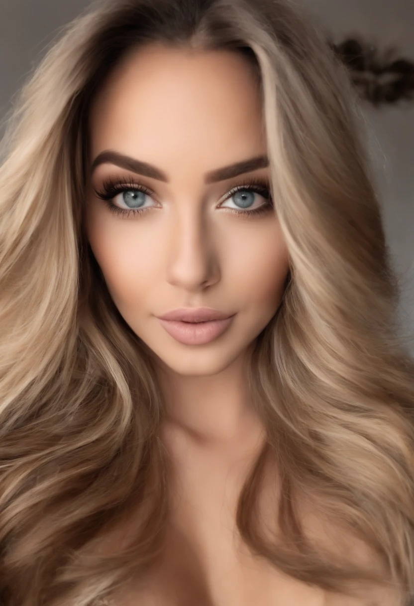 Arafed Mujer Completa, Chica sexy con ojos azules, , ultra realista, meticulosamente detallado, retrato de Sophie Mudd, cabello rubio y ojos grandes, selfie de una mujer joven, Ojos del dormitorio, Violeta Myers, sin maquillaje, Maquillaje natural, staring directly into camera, artgrama facial, maquillaje sutil, Impresionante foto de todo el cuerpo arrodillado en la cama, en el dormitorio, Medium and large breast, permitiendo que la cara se vea claramente, retrato