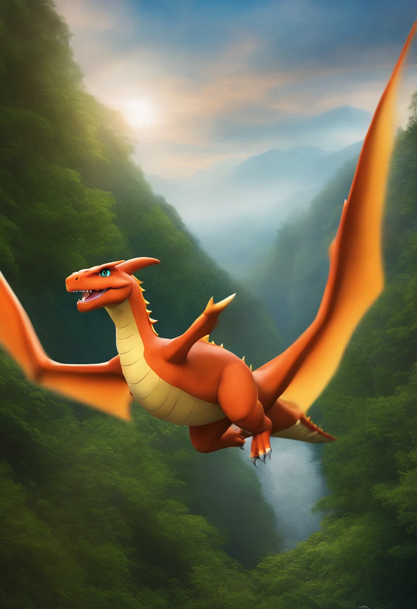 Charzard soaring