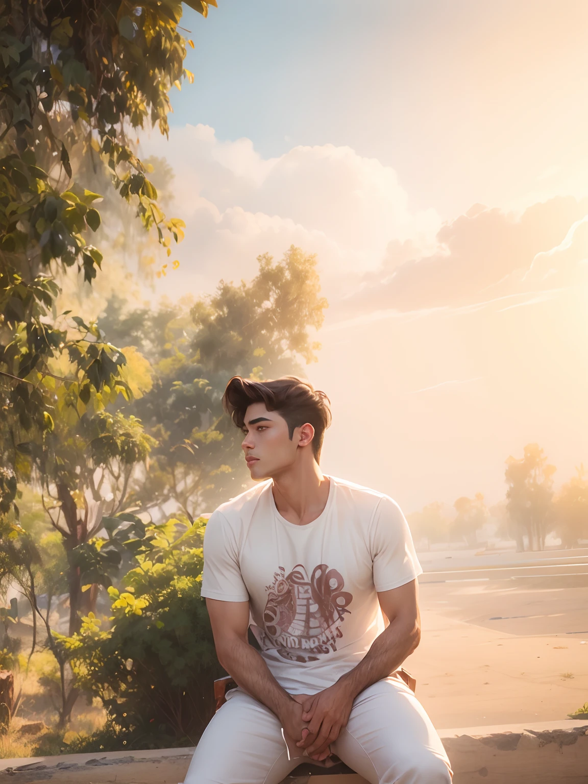 Handsome boy realistic face hot look handsome boy