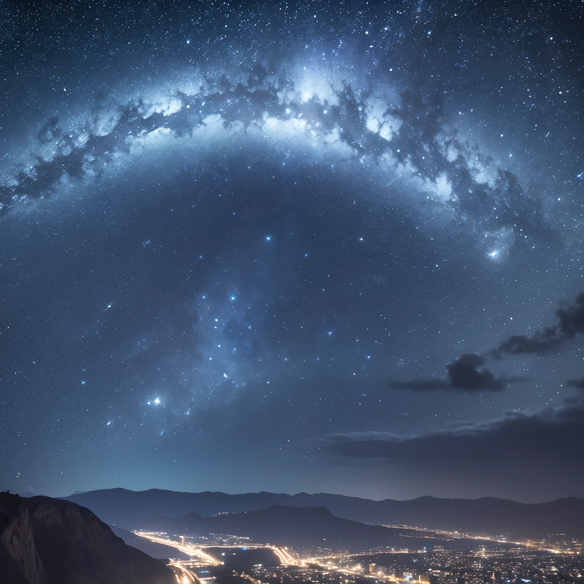 Blue Moon,8K wallpapers,extreme beautiful,winning artwork, View, Navy blue, Starry night sky