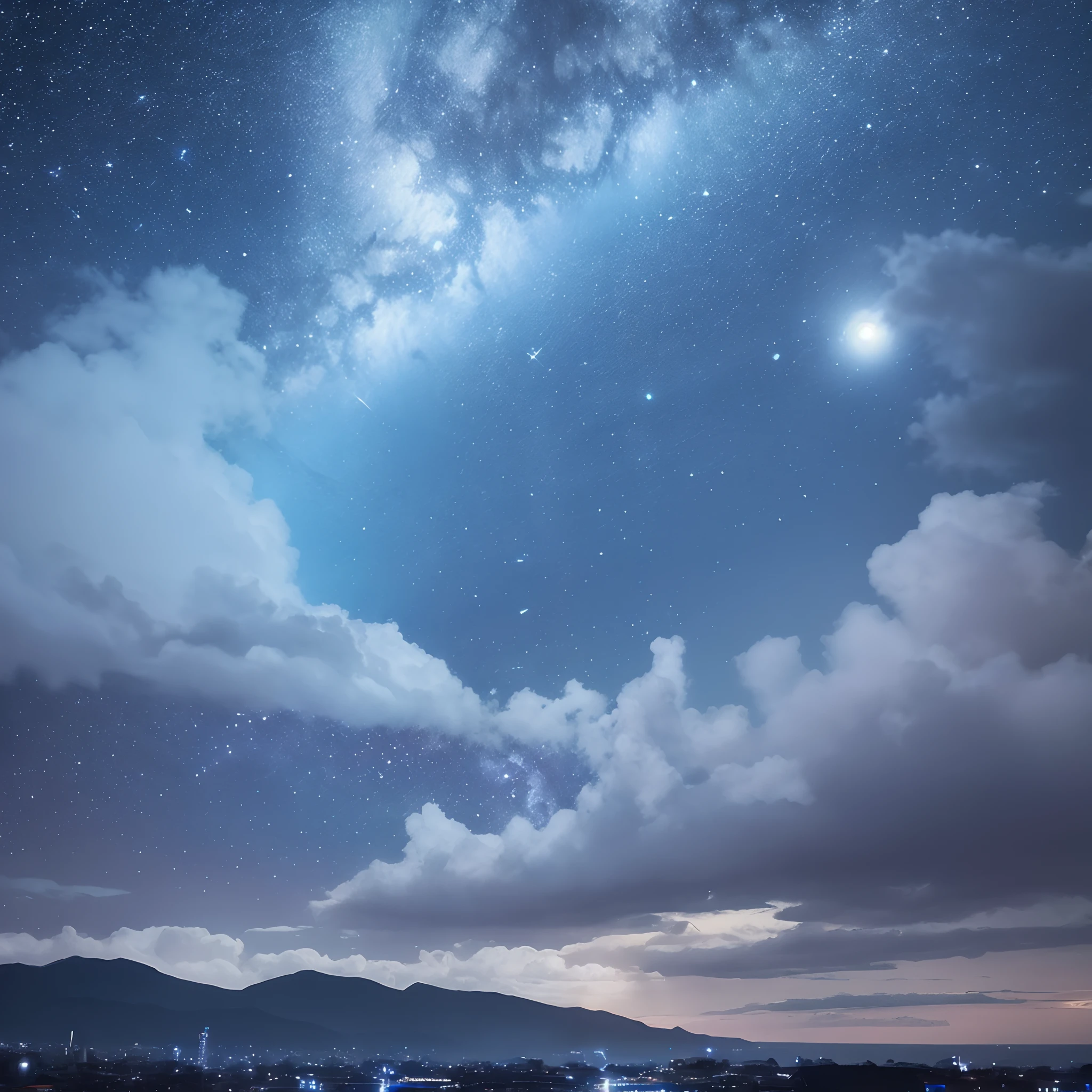 Blue Moon,8K wallpapers,extreme beautiful,winning artwork, View, Navy blue, Starry night sky