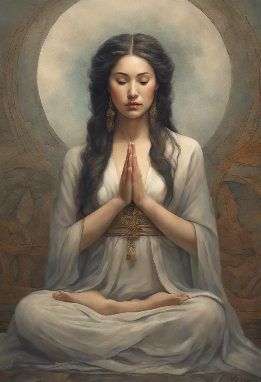 Meishu-Sama, johrei, luz divina, Japanese sitting praying to the heavens, unclothed, undressed, diante de um orisonte lindo, com o sol se pondo, with one hand forward, in connection with the divine, foto retrato, Directed by: Drew Tucker, Directed by: Adam Marczyński, Directed by: Alexandre Kucharsky, Directed by: Gavin Nolan, Surrealismo 8K, Directed by: Jason Felix, Yuri Shwedoff e Tom Bagshaw, arte ilustrativa, Estilo Erik Johansson