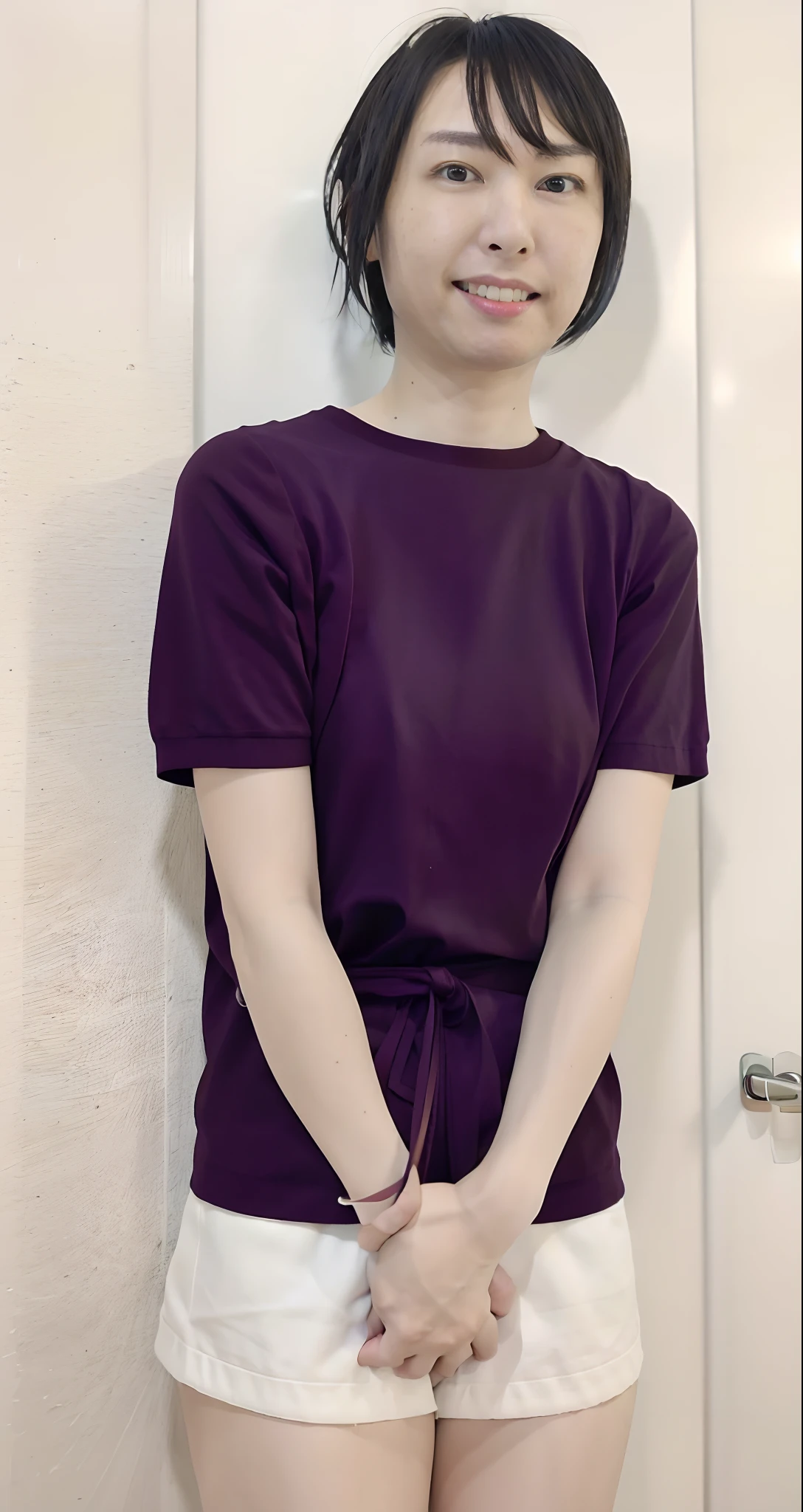 best quality, masterpiece, ultra high res, (photorealistic:1.4), raw photo, 1girl, beautiful Japanese woman, beautiful skin, black hair:1.7, gakki, ((short hair:1.5)), 30 years old, happy laughing:1.2, micro bikini