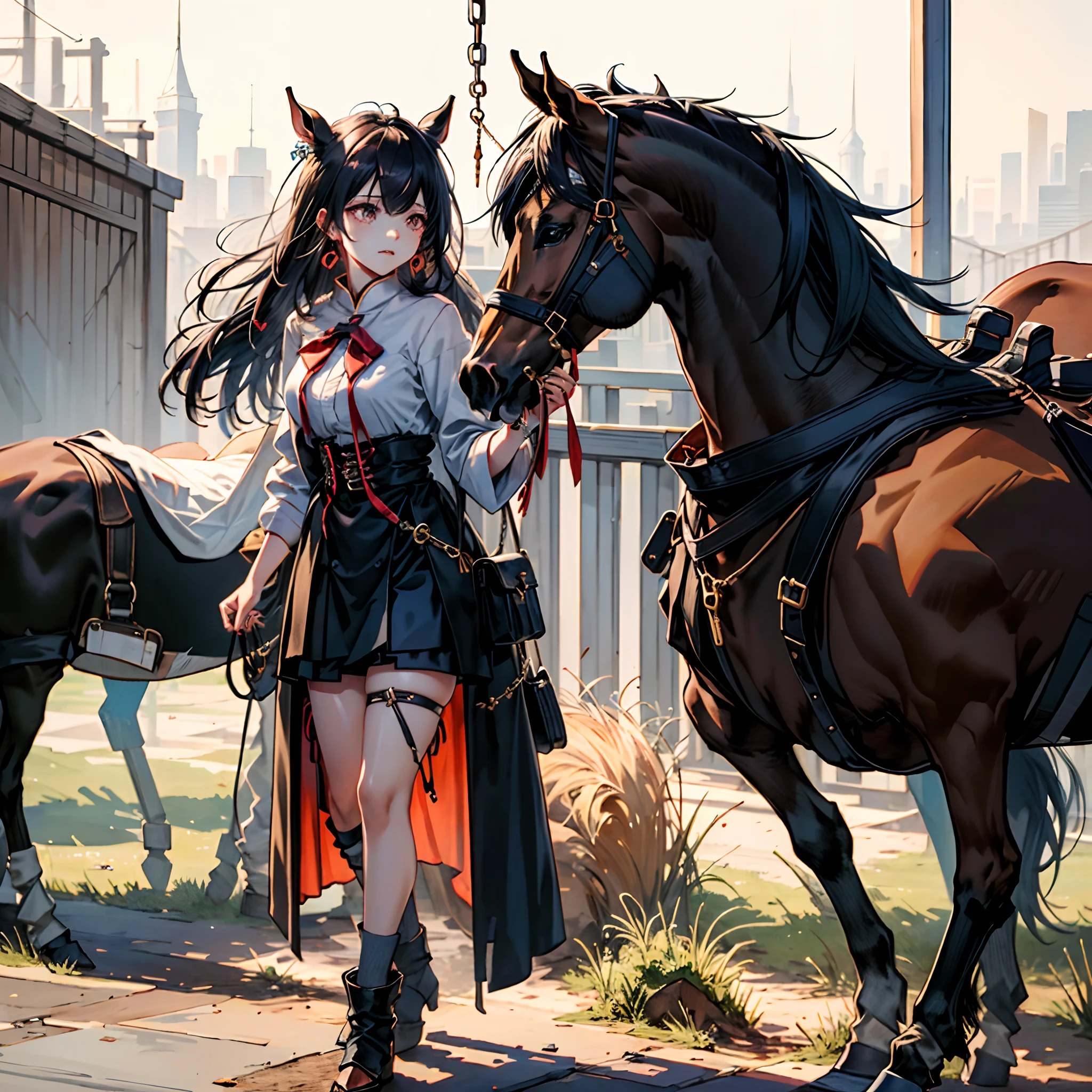 BDSM, Hands tied together, Cord, Horses and hooves,Two bells hang from the nipple,BDSM Love Habits, Shattered m abused,Eyes that can't stop being scared。