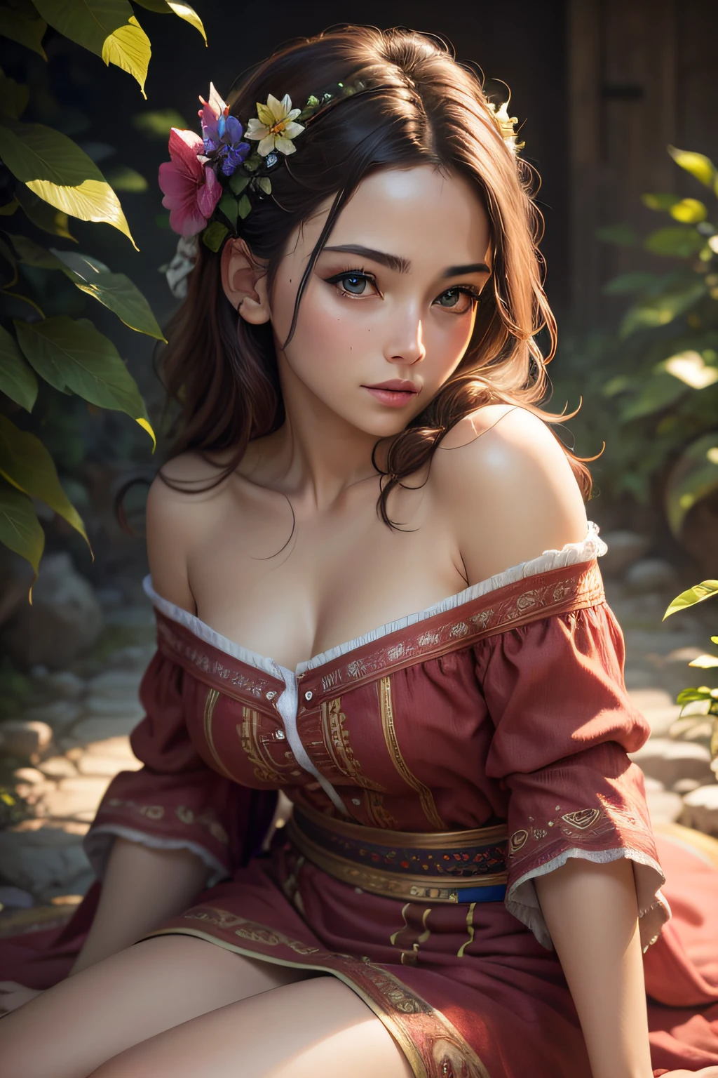 Best quality, masterpiece, ultra high res, (photorealistic:1.4), raw photo, 1girl, off shoulder