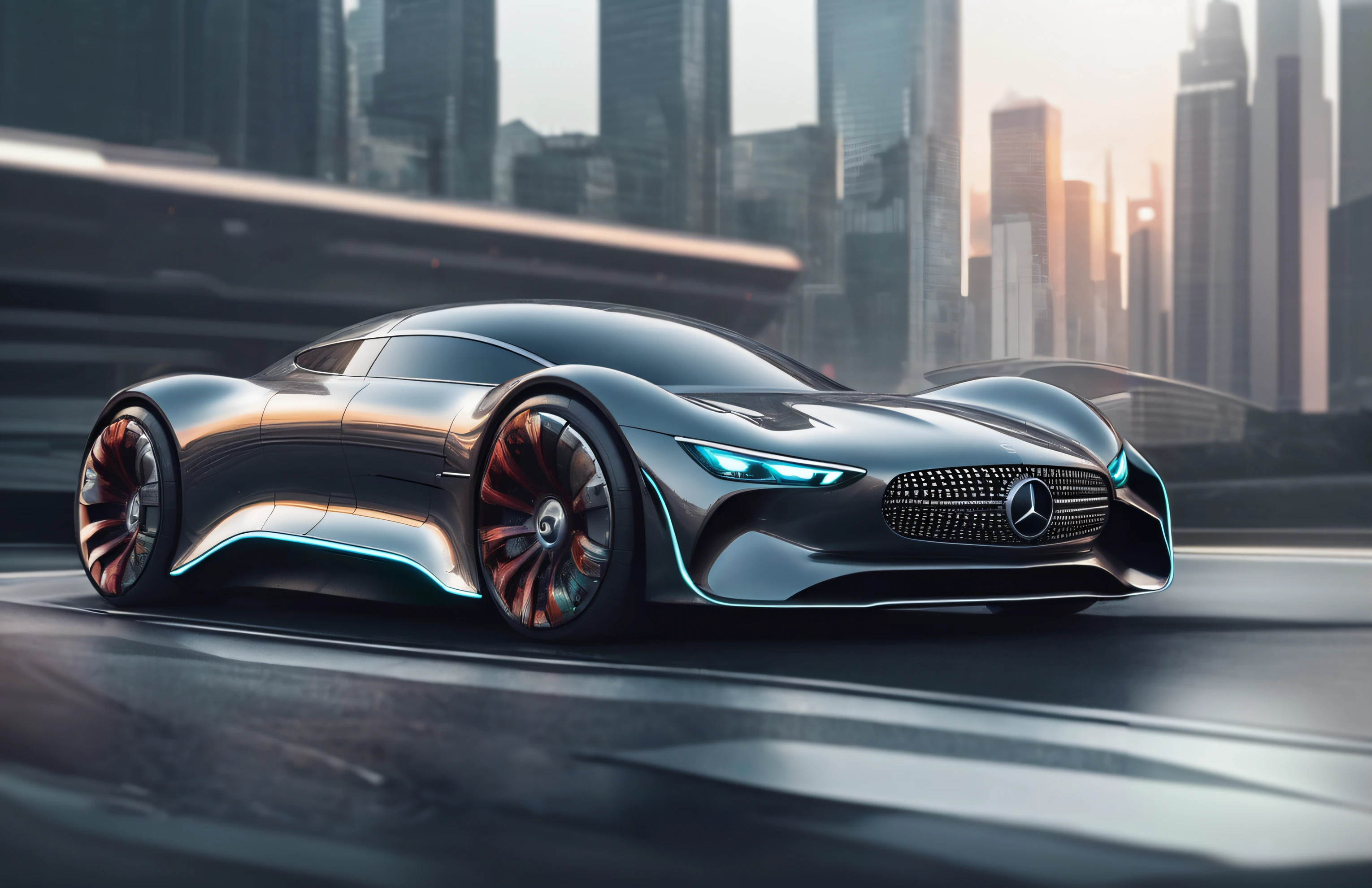 a close up of a futuristic car driving on a city street, bmw and mercedes concept cars, futuristic product car shot, futuristic concept design, futuristic concept car, concept car, futuristic cars, render of futuristic supercar, concept ar, by Zha Shibiao, concept render, futuristic car concept, concept design art octane render, futuristic design, artistic render, concept car design