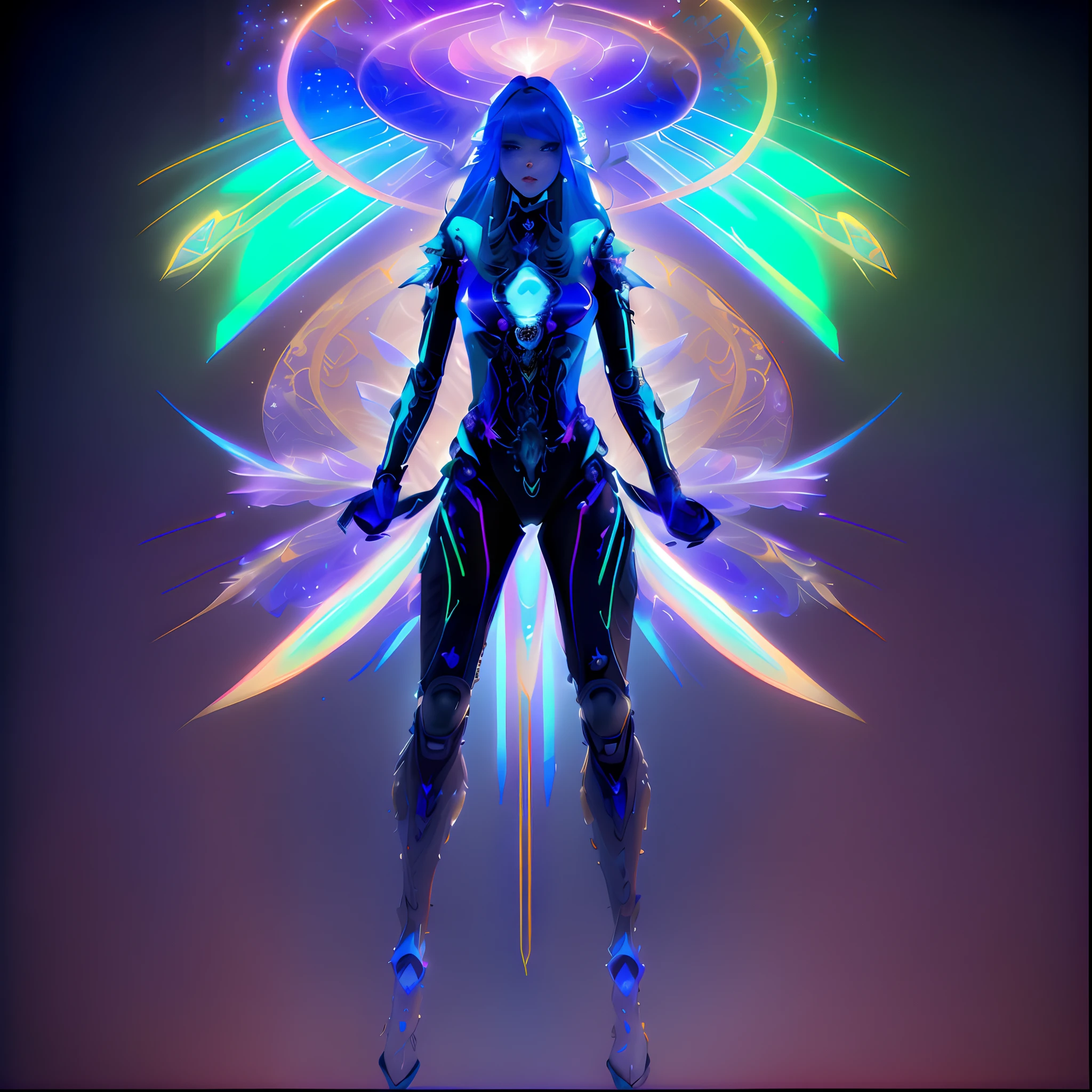 Beautiful blue face、Full body shot portrait,Alex Greystyle,Cool Android Woman,Wearing unique colorful armor,
High-tech armor,Unique Pattern Armor,Beautiful face like a beautiful n woman in Russia,White background,
Dynamic lighting,Insanely detailed,Sharp Focus,Smooth,64k uhd,masutepiece,