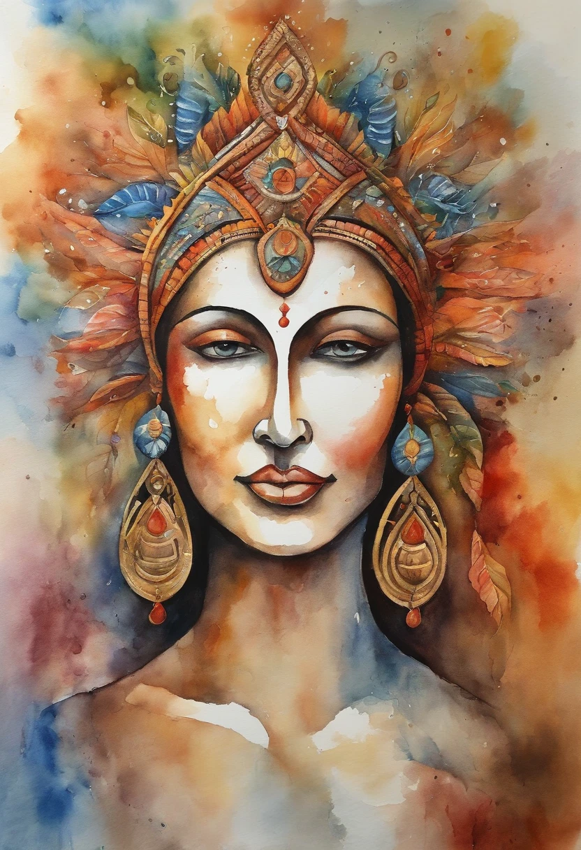 Front view of the goddess