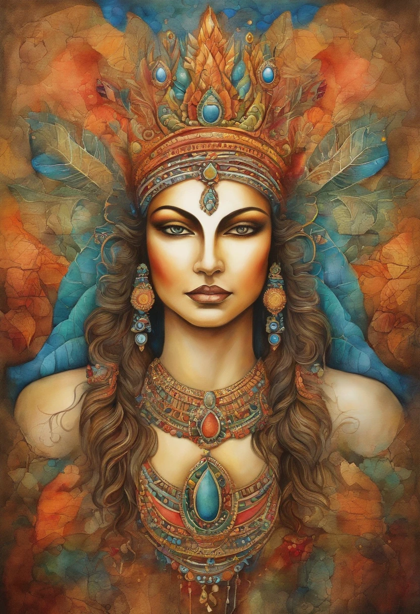 Front view of the goddess