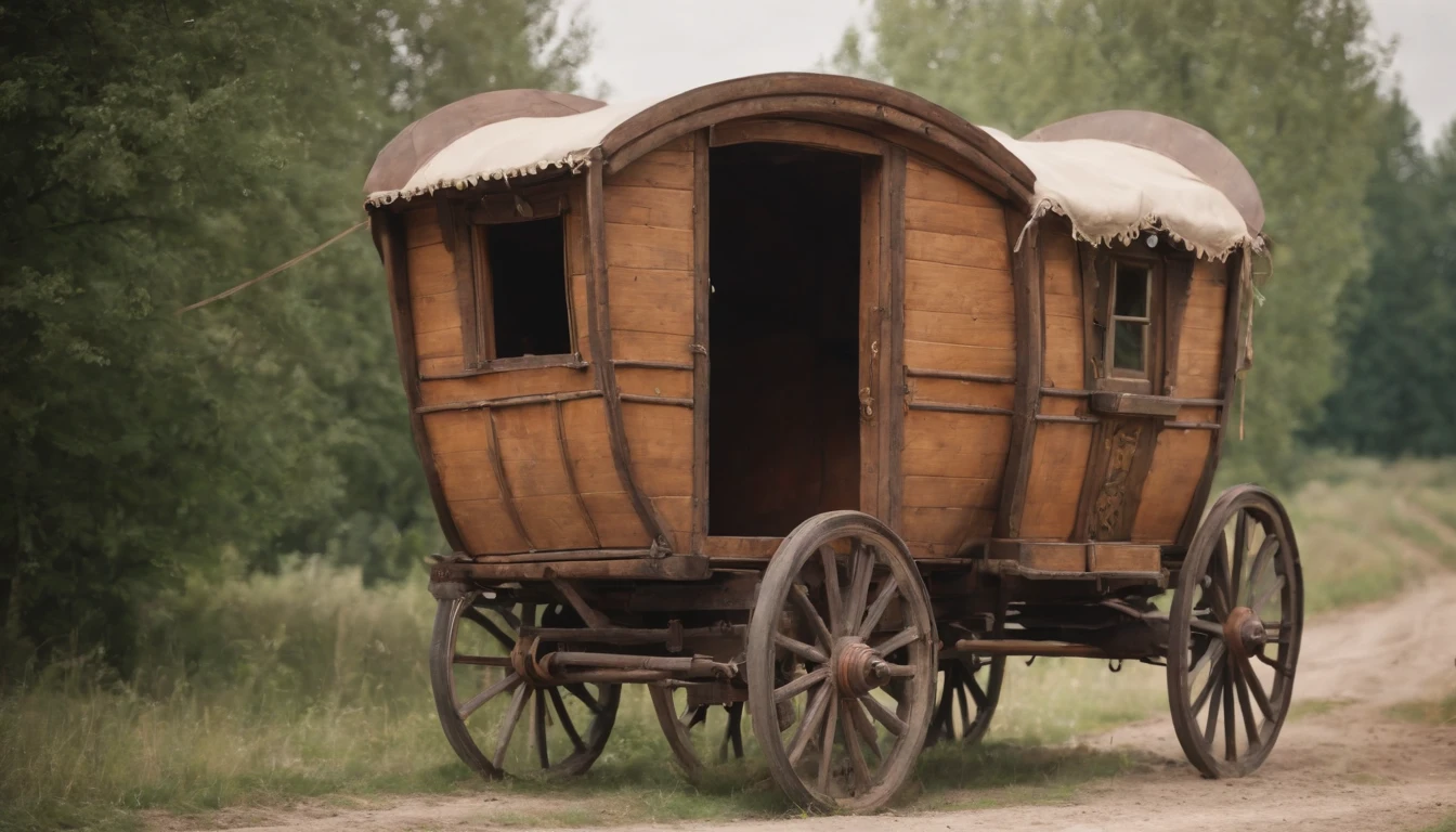 medieval Hungary, gypsy wagon