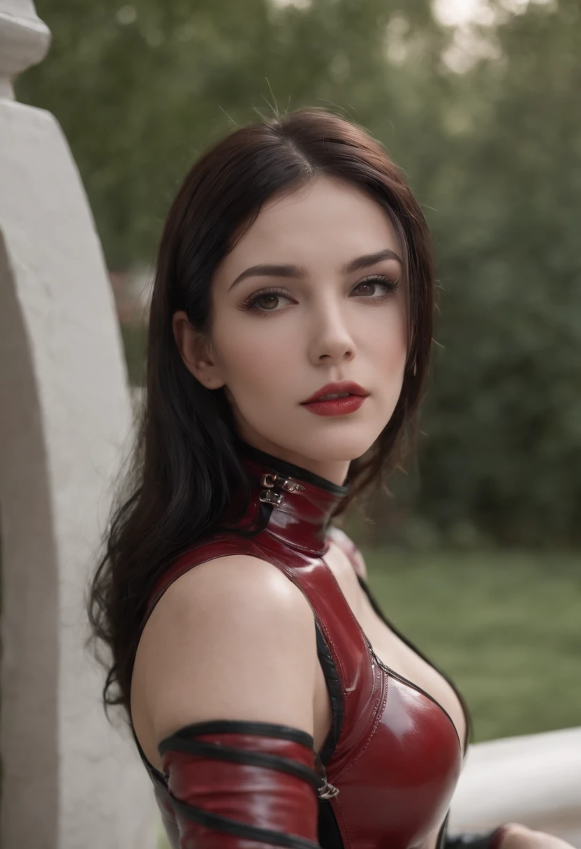 ((Top Quality, 8k, Masterpiece: 1.3)), Crisp Focus: 1.2, Beautiful Christina Chong beautiful face, narrowed eyes. smirk. black braided hair with Perfect Figure: 1.4, Slender Abs: 1.2, ((Layer-cut, Big: 1.2)), (Rain, Street: 1.2), Wet Body: 1.5, Highly Detailed Face and Skin Texture, Detailed Eyes, Double Eyelids, Very Short Hair, Studio, (((BDSM,slave,Black Corset,Bondage)))
