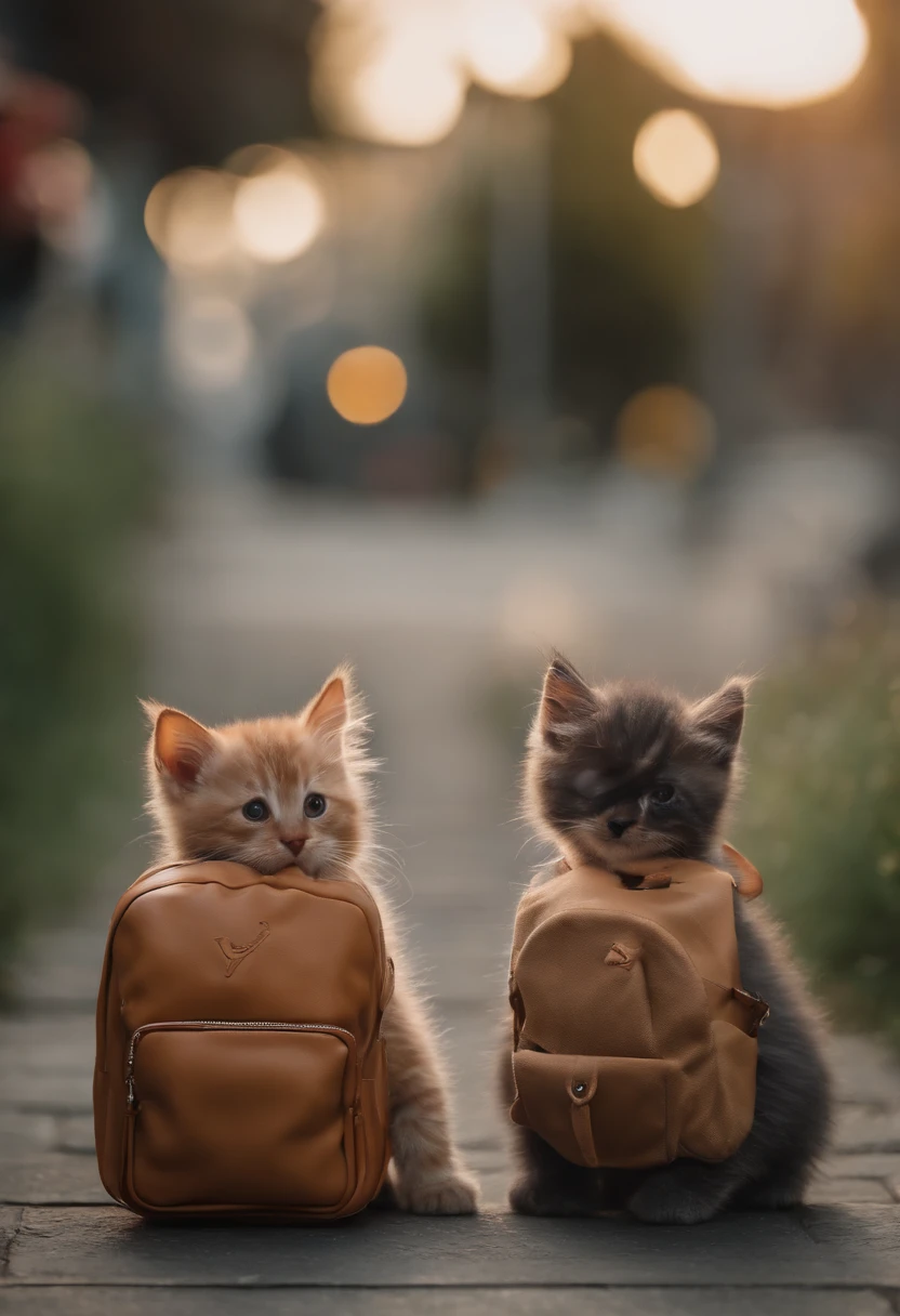 I have two kittens, a cute little cat, cute kittens, Cutest, Incredibly cute, Adorable and cute, And cute and lovely. They are walking down the street with backpacks, Walking together, commute, Proudly walk down the street, And the cat is walking. They are cute in the style of ๐ and ๐, Adorable and cute, Cute and adorable, oh, nice and cute. They are known as real-life Tom and Jerry.