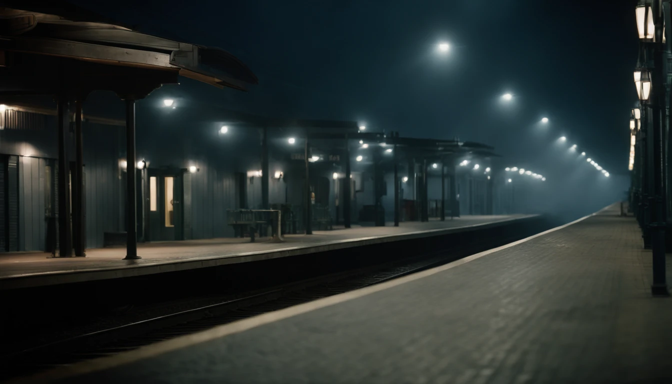 Midnight Station,A platform with no one,Silence