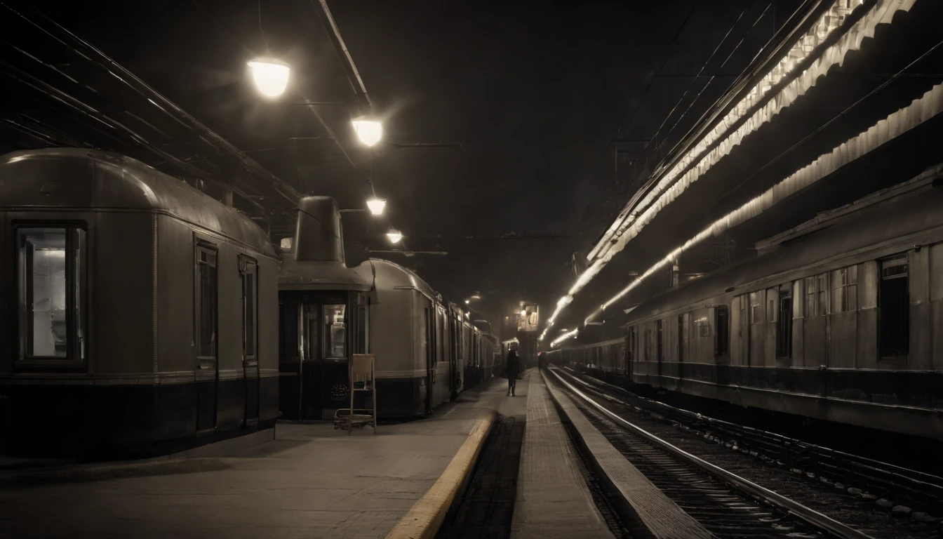 Midnight Station,A platform with no one,Silence