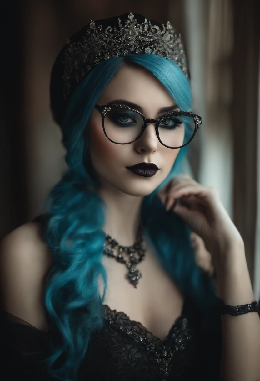 Gothic girl with glasses