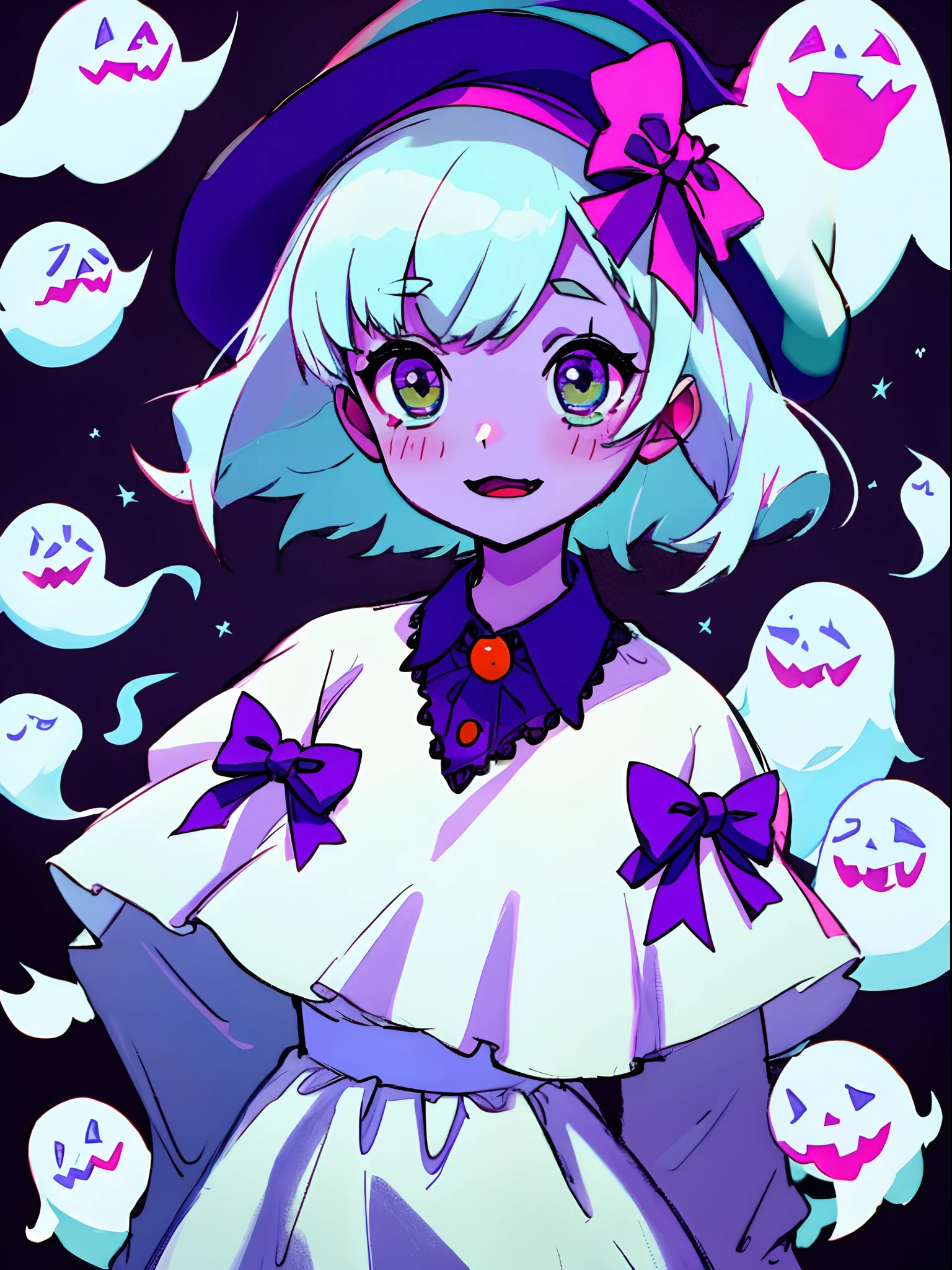 spooky scary cute ghost girl halloween