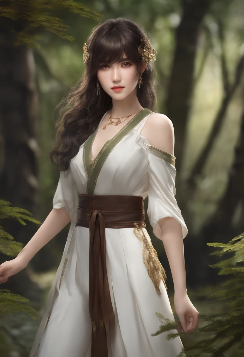 (otherworldly), highly insanely detailed, masterpiece, top quality, best quality, highres, 4k, 8k, RAW photo, (very aesthetic, beautiful and aesthetic), 1girl, skirt, solo, shirt, brown hair, cowboy_shot, <lora:Yuipan:0.8>, (fantasy world)