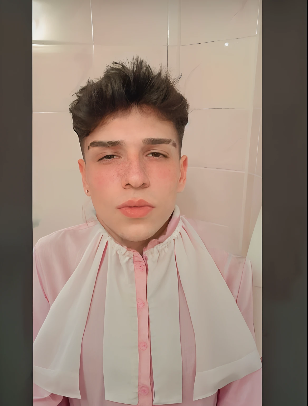 Dress up in a pink shirt.
