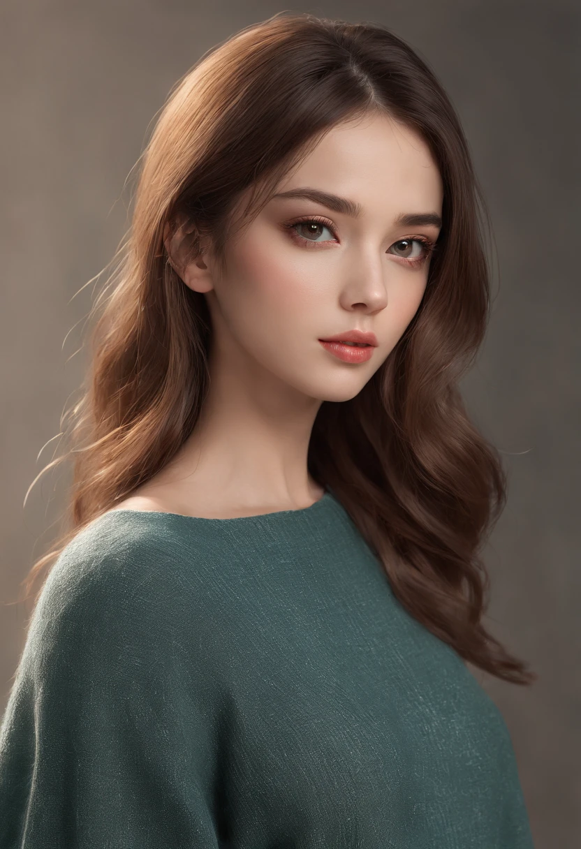 (best quality,4k,8k,highres,masterpiece:1.2),ultra-detailed,(realistic,photorealistic,photo-realistic:1.37), 1 lady stands in the center of the frame, capturing the viewer's attention with her captivating presence. Her upper body takes up most of the composition, allowing her to be the focus of the artwork. The lady has a confident expression on her face, exuding an air of elegance and sophistication.
Her eyes are beautifully detailed, almost mesmerizing, drawing the viewer in with their depth and intensity. Her lips are equally exquisite, with a subtle hint of a smile, adding to her alluring charm. The attention to detail in depicting her eyes and lips is paramount, ensuring that they are striking and accurately portrayed.
She is dressed in a loose-fitting oversized sweater, draping her frame with effortless style. The sweater, in a monochromatic color, complements her dark wash skinny jeans perfectly, adding a modern touch to her ensemble. Ankle boots complete her outfit, giving her a trendy and confident look.
Her hair falls in loose waves, cascading down her shoulders, creating a sense of movement and adding a touch of romance to the overall composition. The hair is parted in the center, framing her face delicately.
To enhance the artwork's realism, the lighting is carefully crafted to mimic natural light, casting soft shadows that add depth and dimension to the lady's features. The colors used in the artwork are vivid and carefully selected, contributing to the overall aesthetic. The green park serves as a background, providing a serene and peaceful atmosphere.
This artwork is a masterpiece, created with utmost attention to detail and of the highest quality. The combination of the lady's elegance, the realistic portrayal of her features, and the artistic style chosen bring the composition to life. The result is a captivating artwork that showcases the beauty and allure of the subject while providing a visual feast for the viewers' eyes.
