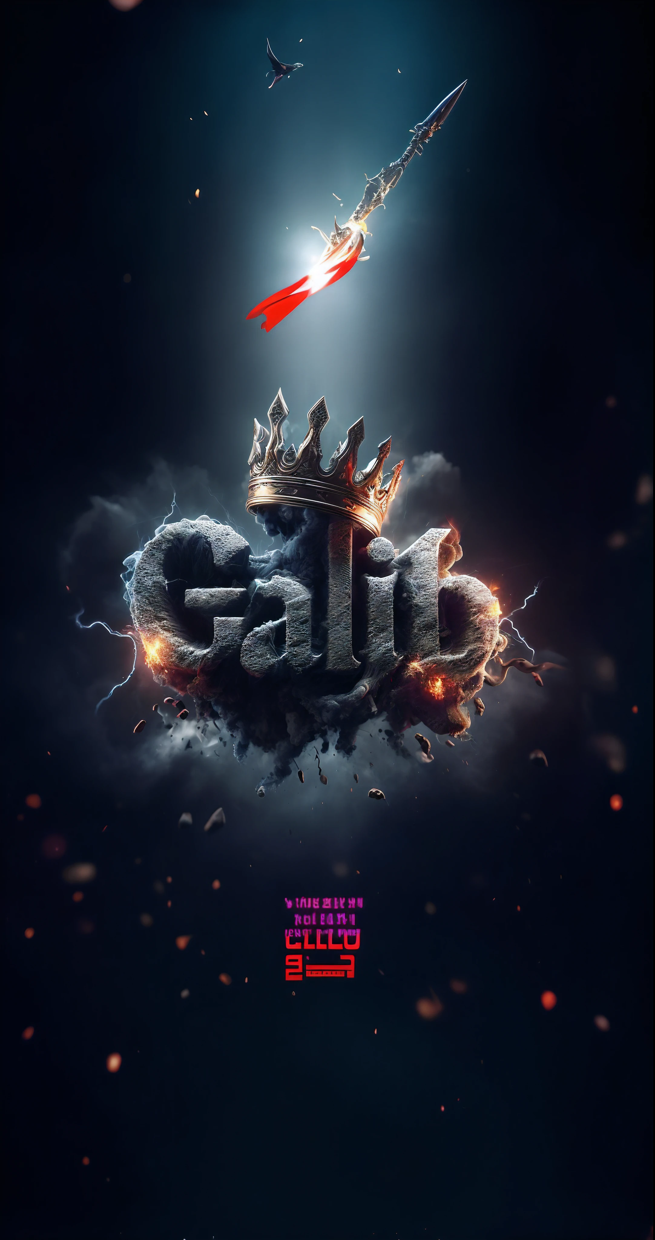 a poster for the movie called'callio ', glair, by Galen Dara, gibli, official poster, game promotional poster, goliath, studio ghibly style, promo poster, by Gabor Szikszai, album cover!, official artwork, 2d/3d mashup poster design, studio gibli, studio ghilbi