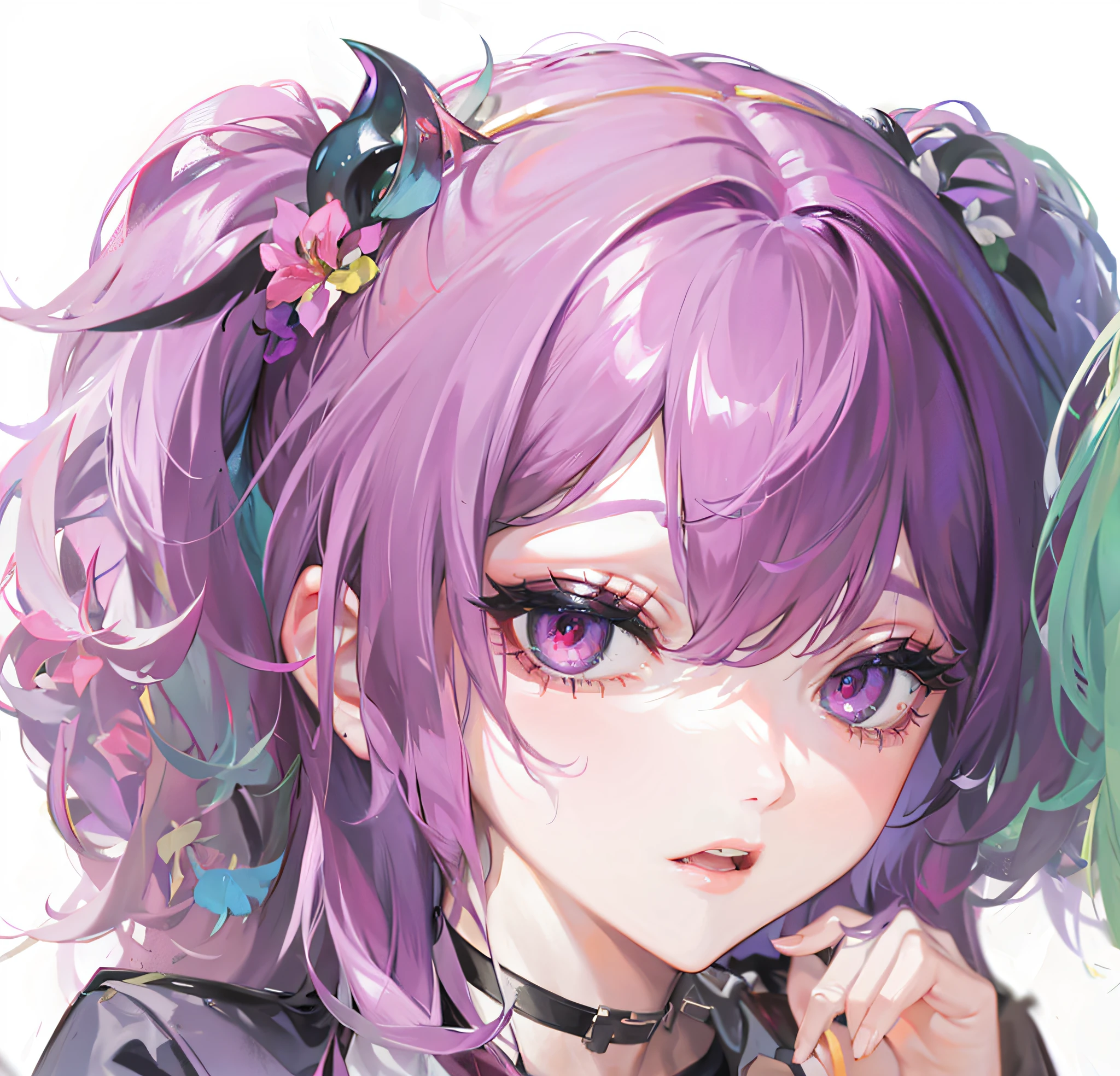 Purple hair color,mesmerizing charm