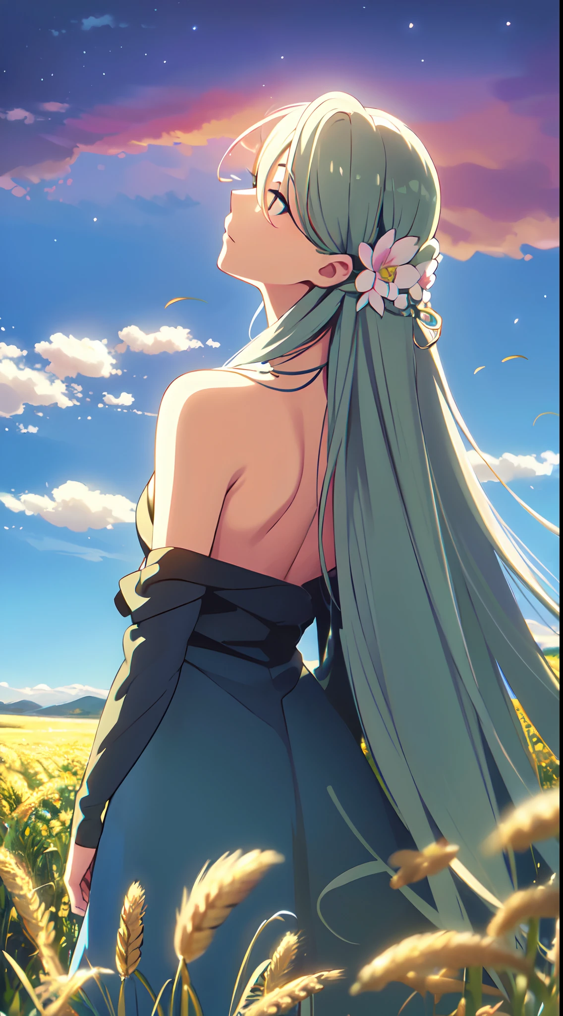 (masterpiece, best quality), intricate details,
(1girl), <lora:CeresFauna:0.8> Ceres Fauna, antlers, long hair, braided bangs, hair flower,
nude, from behind, ass
<lora:AppleButt-v1:0.8> Apple_butt,