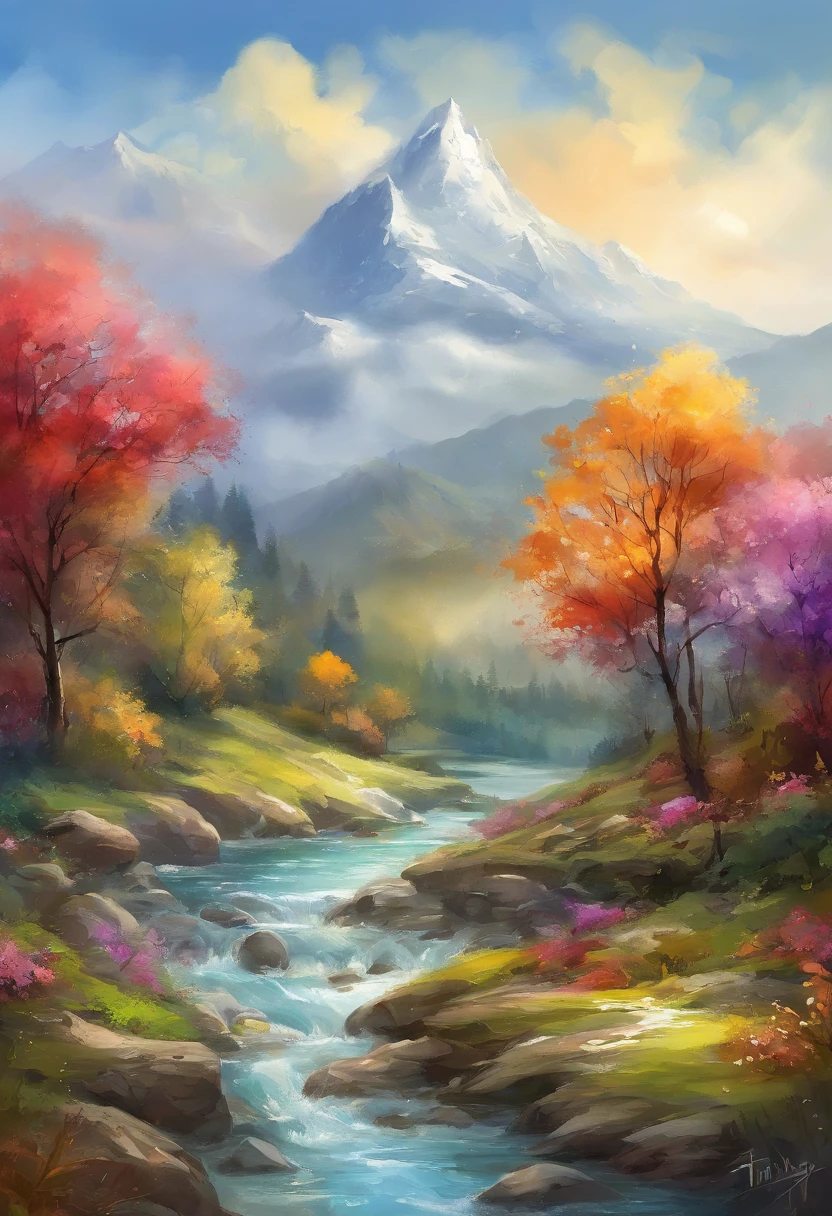 ((anime landscape wallpapers: 1.2, Width 672, Beautiful Art UHD 4K: 0.8), (Anime country landscape, Anime Nature, anime big breast), Anime Cloud, landscape artwork, epic landscapes), (Anime style art style, Detailed landscape, Beautiful fluffy clouds: 1.2, Landscape background), well-illuminated, Bright picture (Field, A painting of mountains and rivers, Anime theme), )