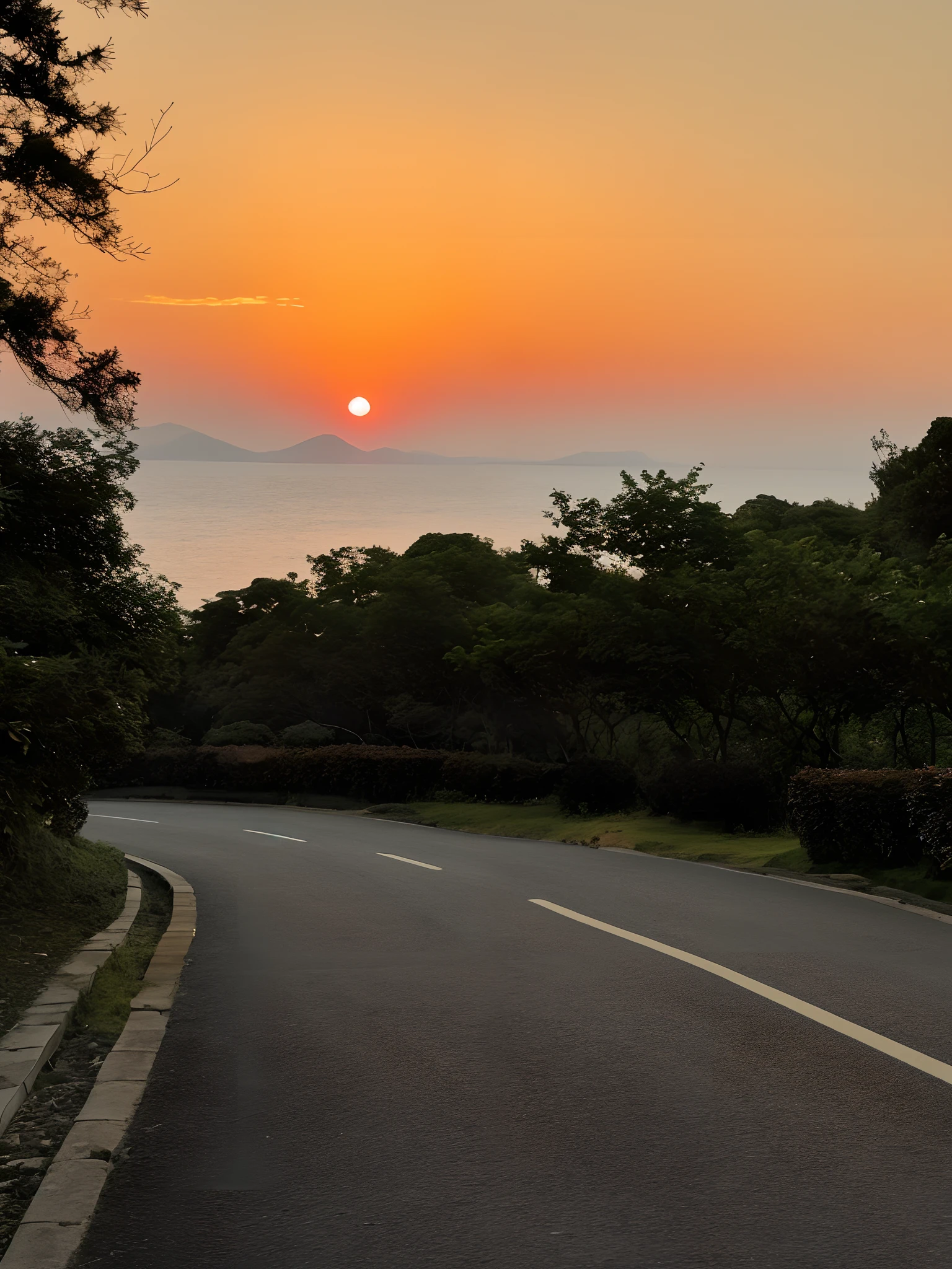 Alafid view of the road with sunset as the background, road to the sea, going forward to the sunset, sunsettime, Sunset view, Sunset in the background, Sunset in the distance, The most beautiful sunset, The sun is setting, sunset kanagawa prefecture, Sunset in background, Sunset!!!, it is sunset, Sunset photo