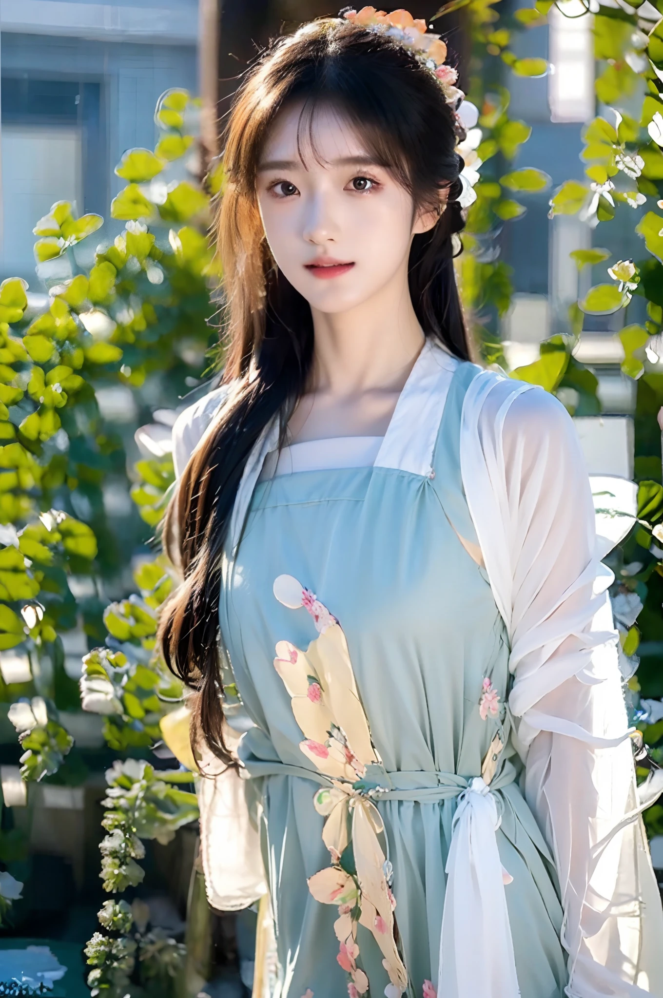 (best quality,4k,8k,highres,masterpiece:1.2),ultra-detailed,realistic,portrait,girl wearing a red Hanfu,close-up view,girl with hairpin,standing on the grass,beautiful detailed eyes,beautiful detailed lips,extremely detailed face,long eyelashes,lush green grass as the background,vibrant colors,soft natural lighting.