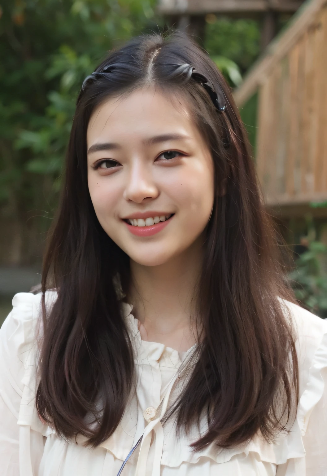1girl, smile