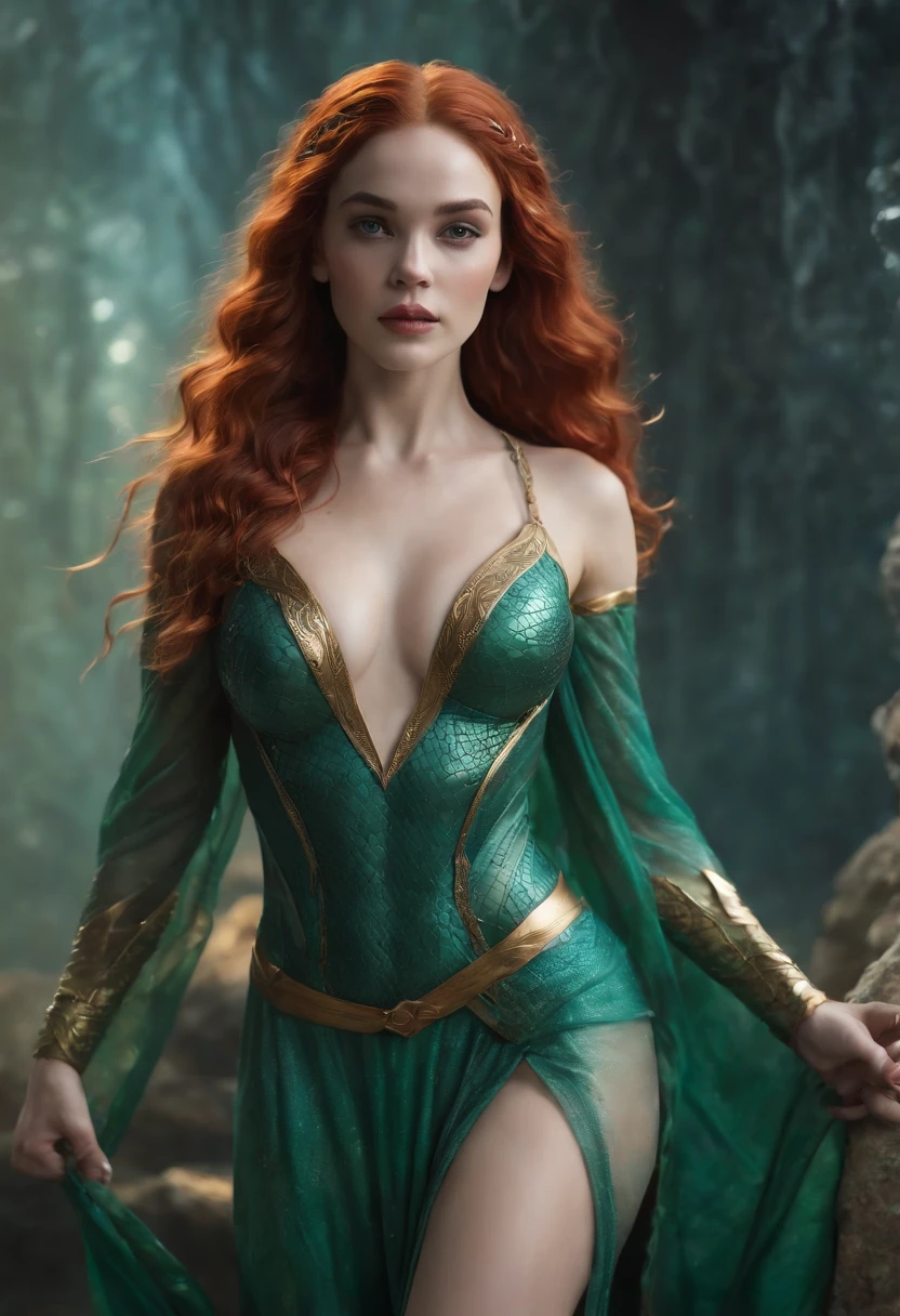 Mera, wide hip, extreme beauty, full body, concept art by Logan Cure, 300 DPI, 8K Ultra HD, aquatic, sensual