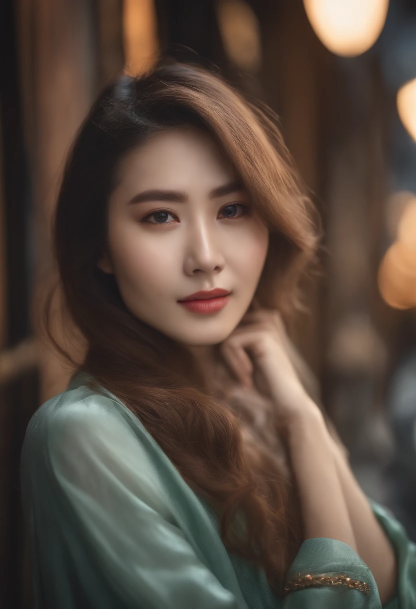 （8k、RAW Photography、Top image quality、​masterpiece:1.2)、(realisitic、Photorealsitic:1.37)、Top image quality、超A high resolution、photon maping、Radio City、Physically Based Rendering、1girl、Beautuful Women、girl、photographed on a Nikon D850、Nikon AF-S Nikkor 58mm f1.4G lens